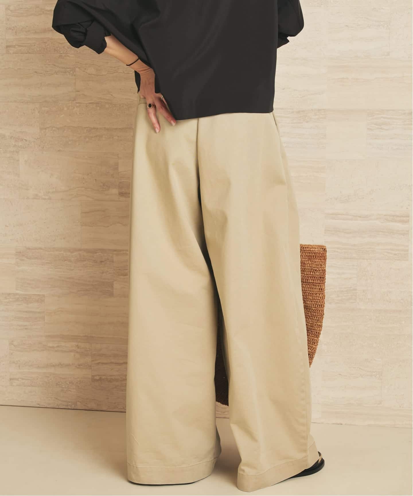 WEB限定追加》R'IAM Super wide CHINO パンツ 3（チノパンツ）｜Plage