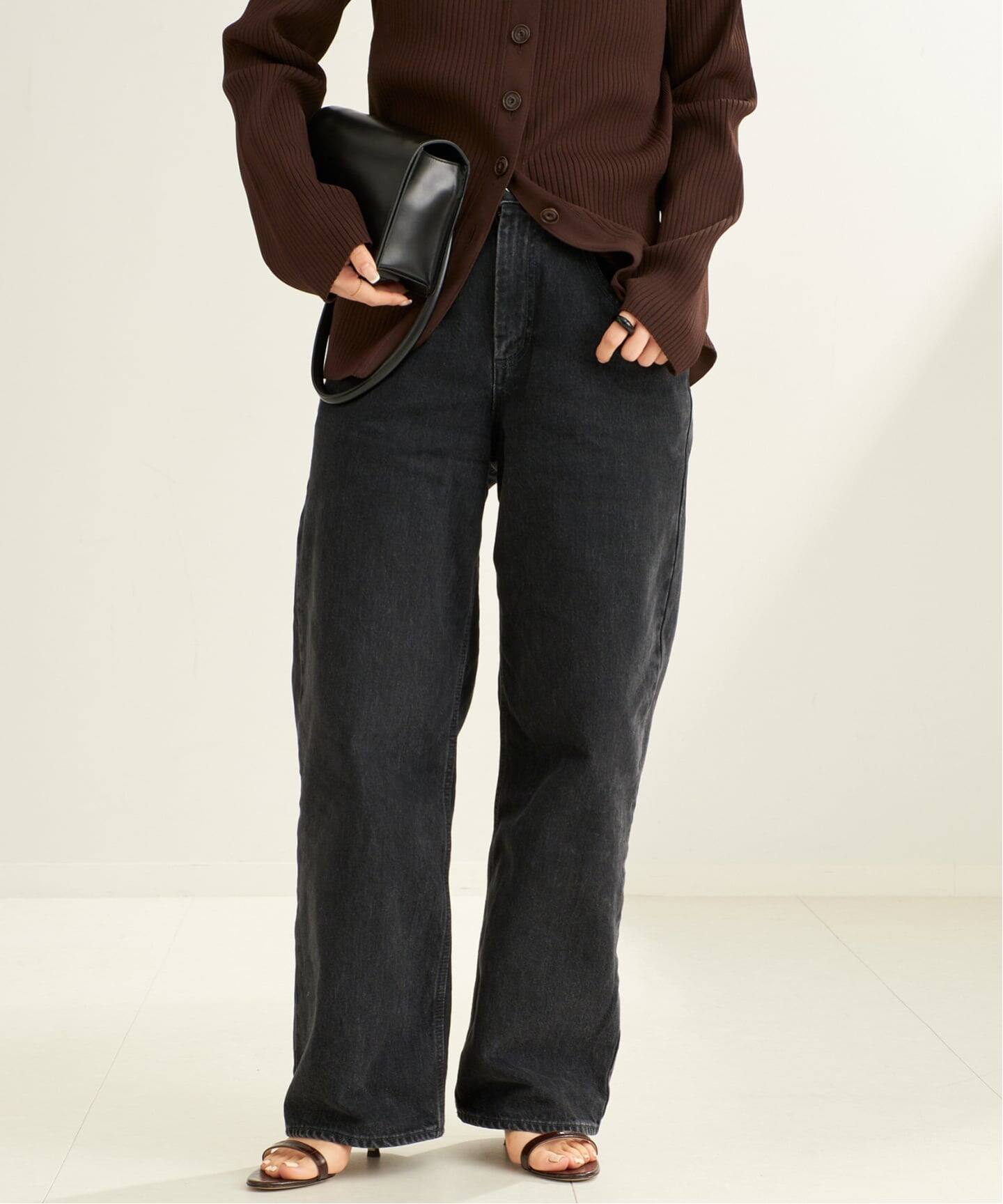 Plage　R'IAM WIDE デニム　34サイズ　ブラック 追加》R'IAM WIDE デニム（デニムパンツ・ジーンズ）｜Plage