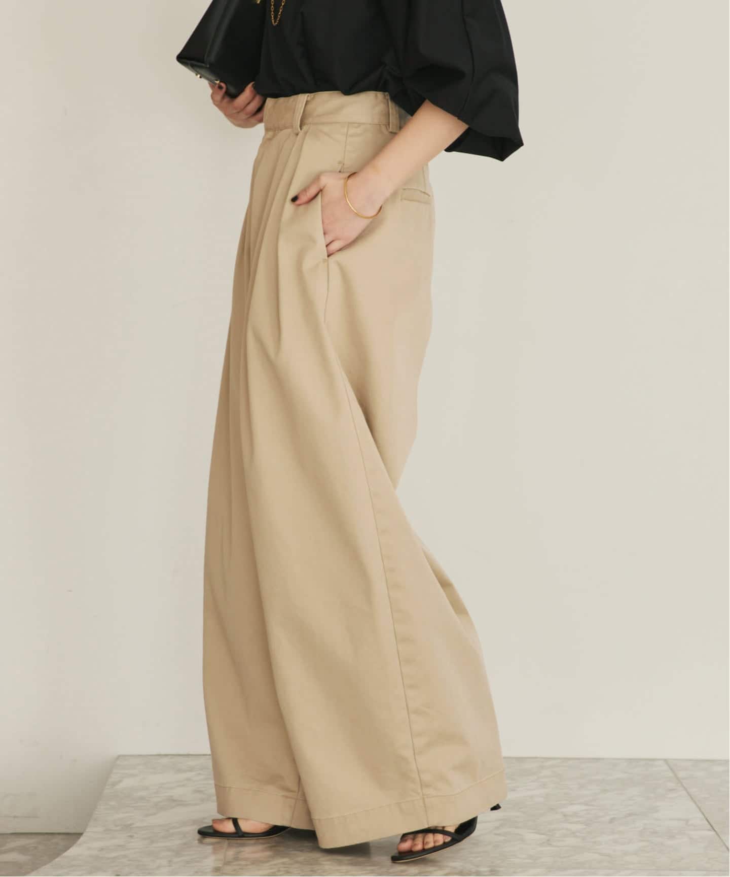 plage R'IAM Super Wide CHINOパンツ　36 追加予約》R'IAM Super wide CHINO パンツ 2（チノパンツ）｜Plage