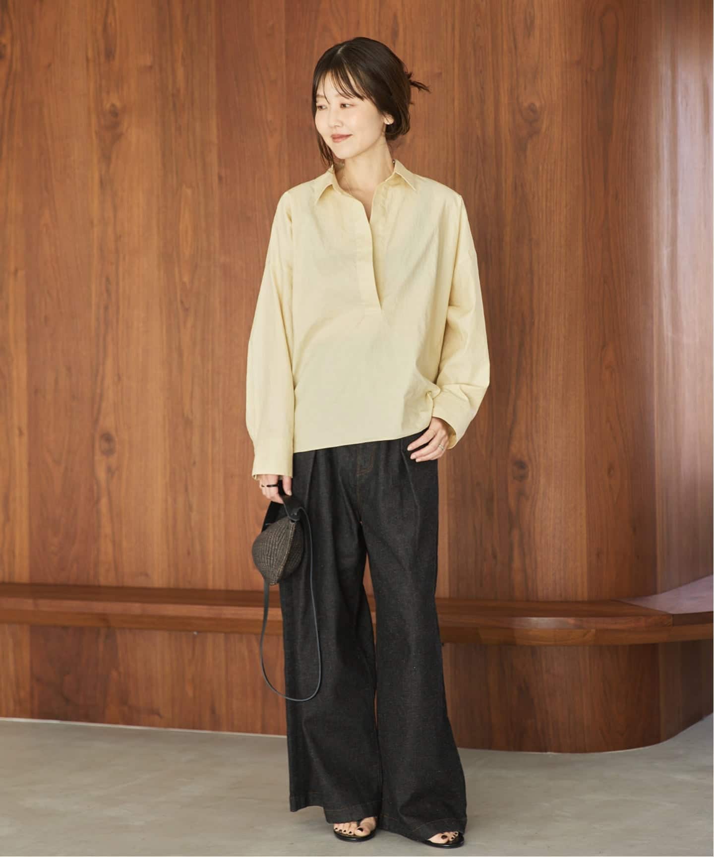 Plage linen mix tuck デニムパンツ　38サイズ　プラージュ linen mix tuck デニムパンツ（デニムパンツ・ジーンズ）｜Plage