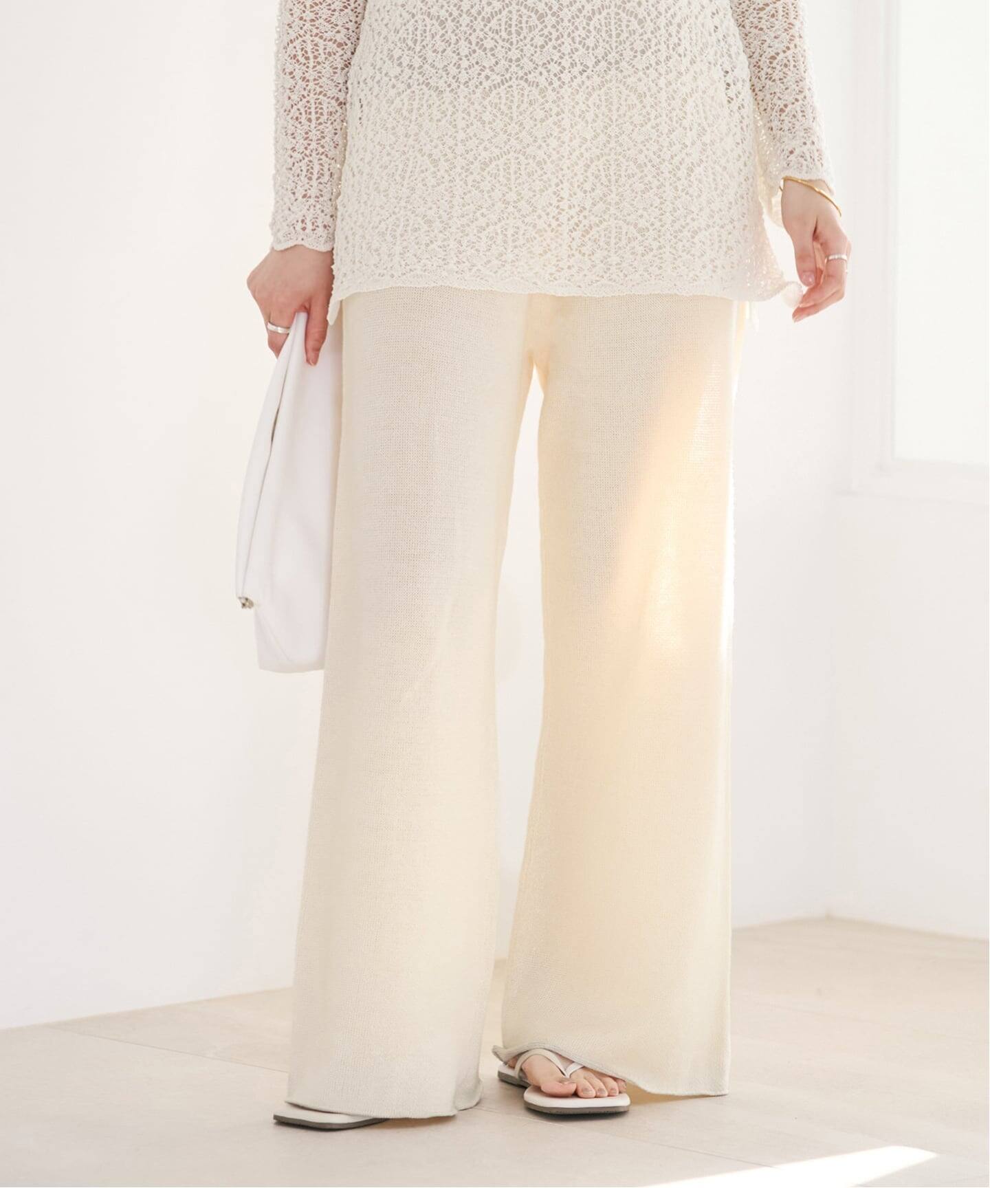 organic linen 混 ニットパンツ（その他パンツ）｜Plage（プラージュ
