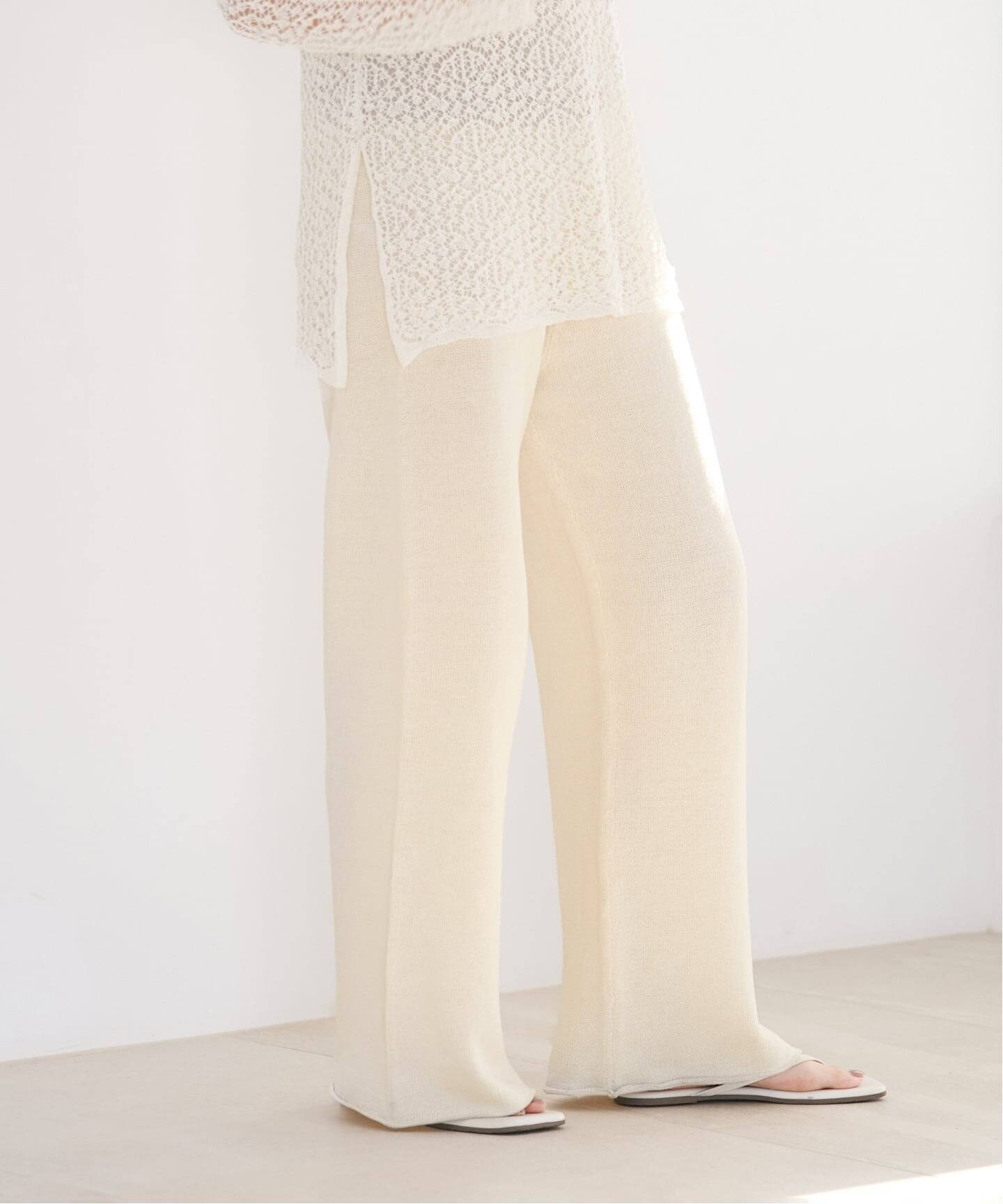organic linen 混 ニットパンツ（その他パンツ）｜Plage（プラージュ