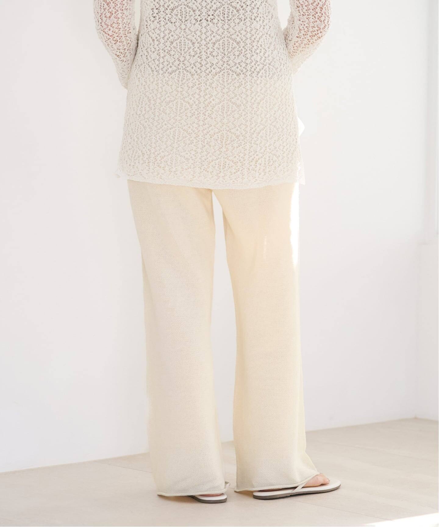 organic linen 混 ニットパンツ（その他パンツ）｜Plage（プラージュ