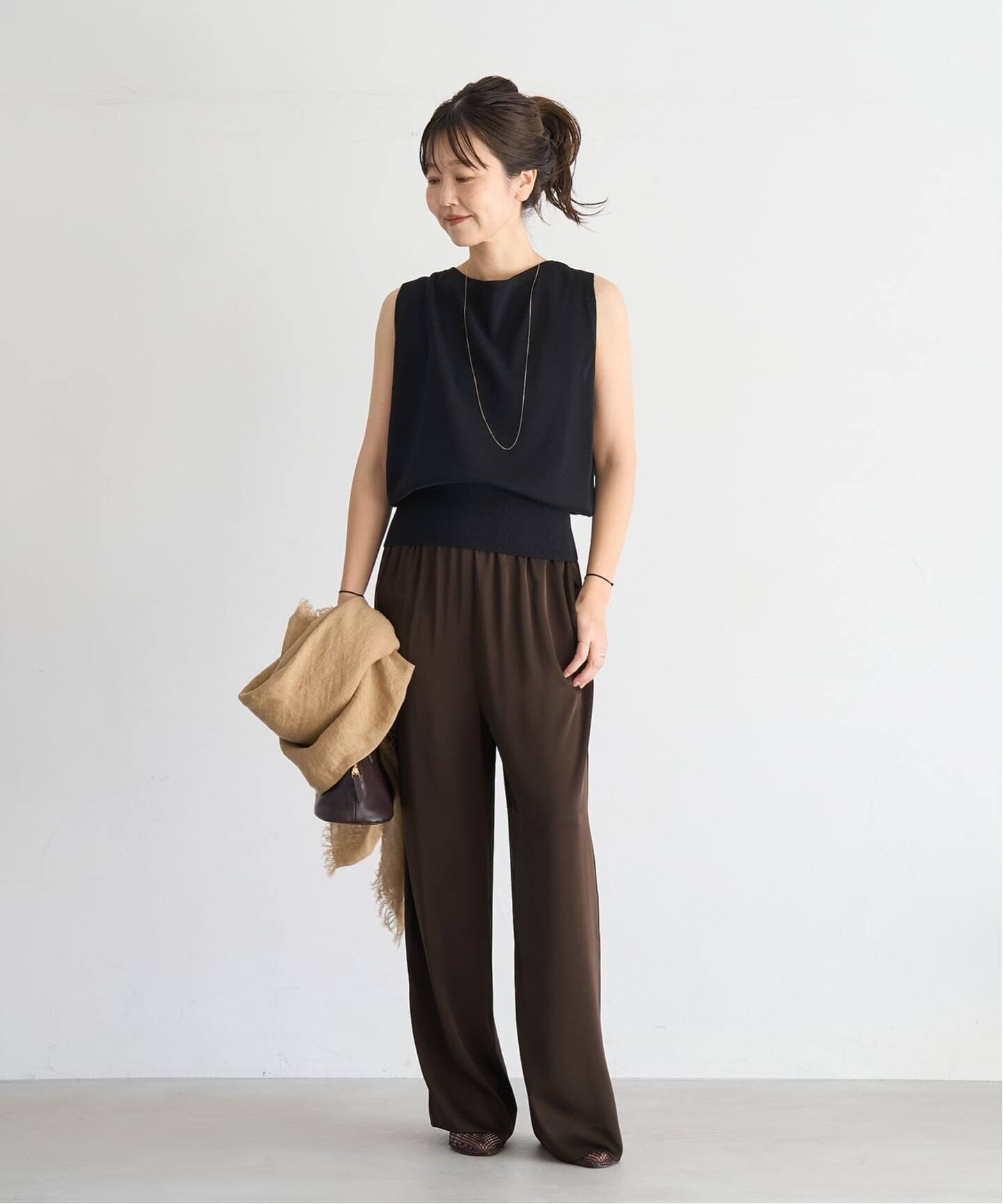 追加》dull satin relax パンツ（その他パンツ）｜Plage（プラージュ