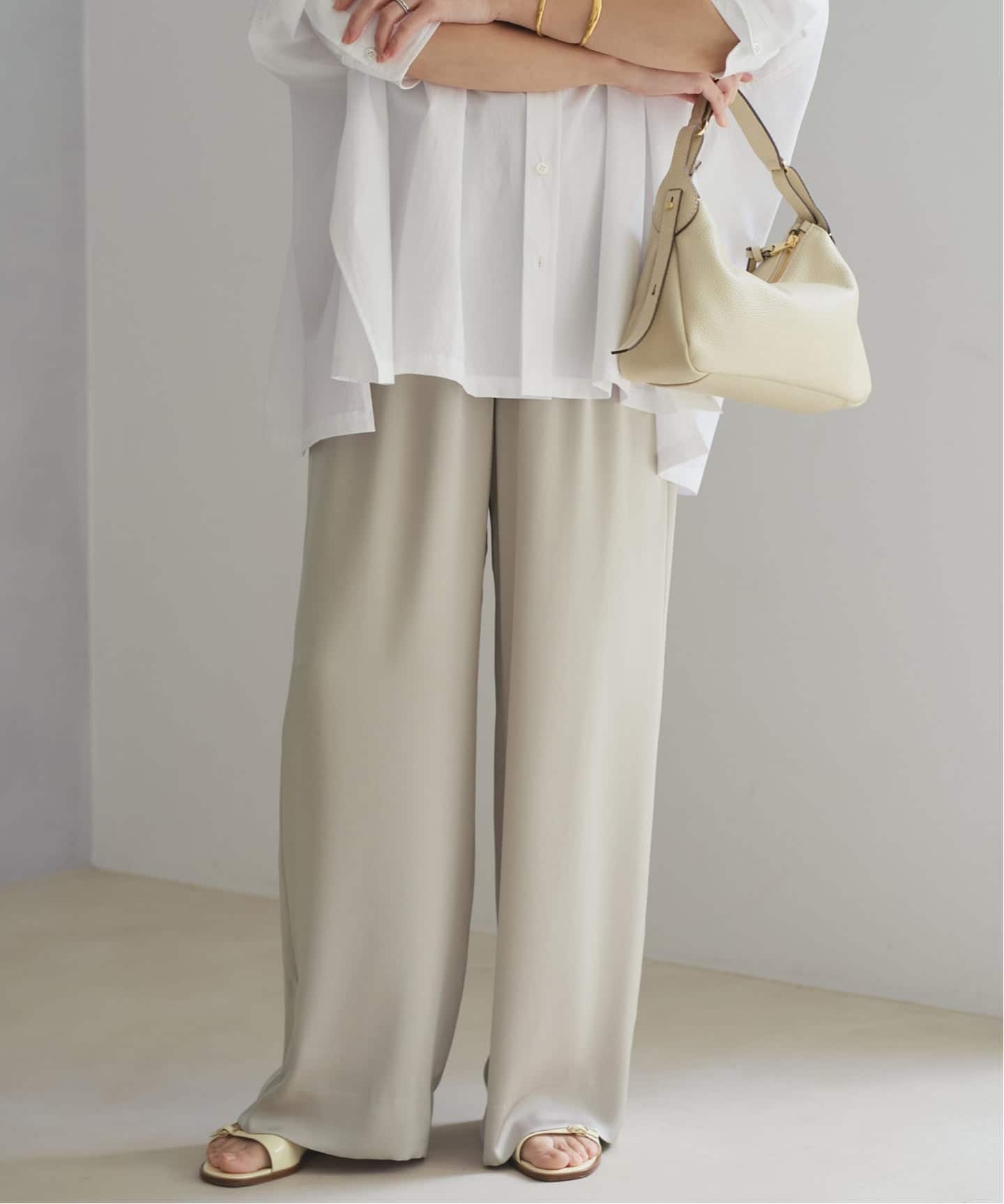 追加》dull satin relax パンツ（その他パンツ）｜Plage（プラージュ