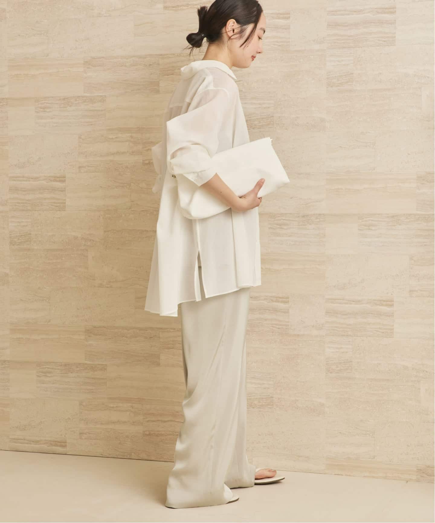 追加》dull satin relax パンツ（その他パンツ）｜Plage（プラージュ