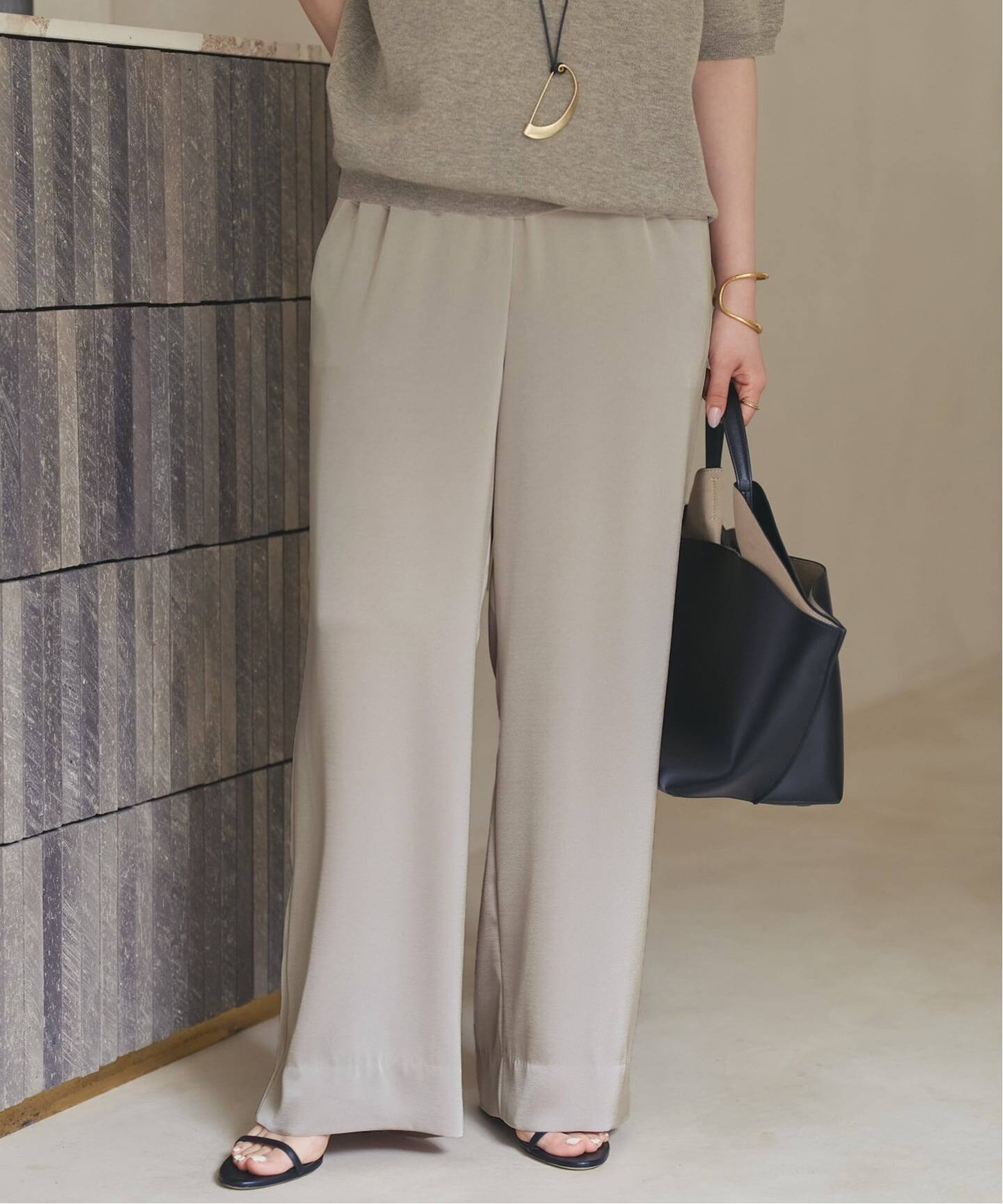 追加》dull satin relax パンツ（その他パンツ）｜Plage（プラージュ