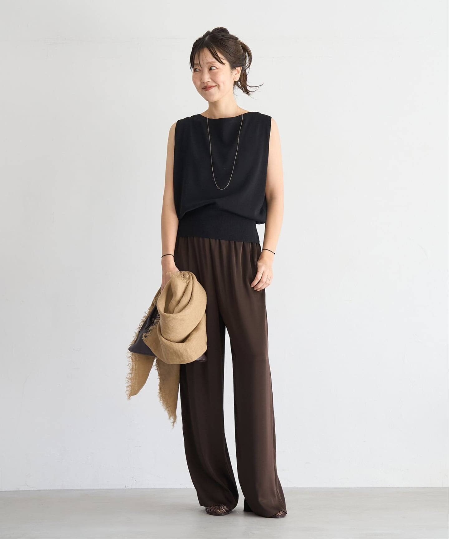 追加》dull satin relax パンツ（その他パンツ）｜Plage（プラージュ