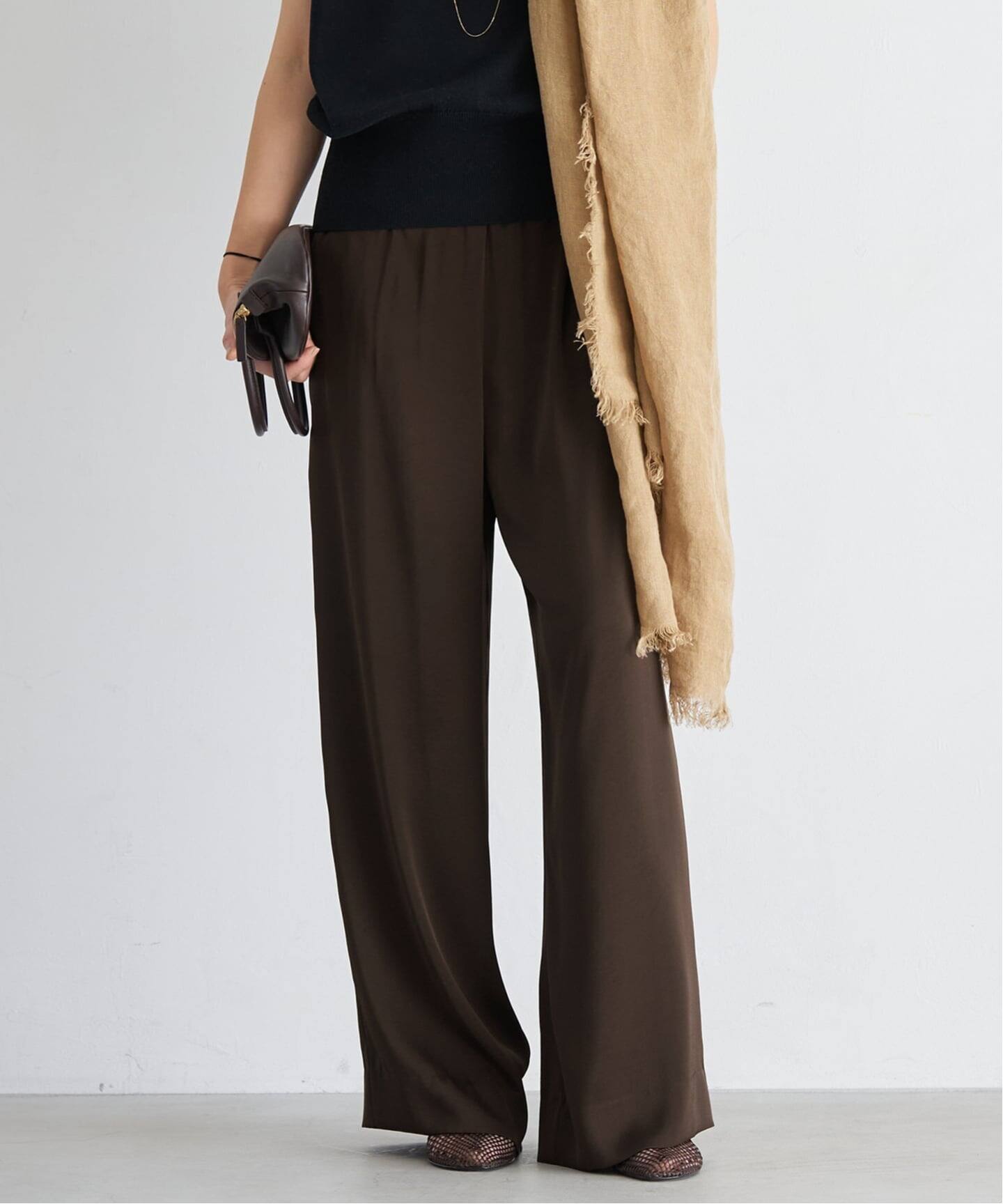 追加》dull satin relax パンツ（その他パンツ）｜Plage（プラージュ