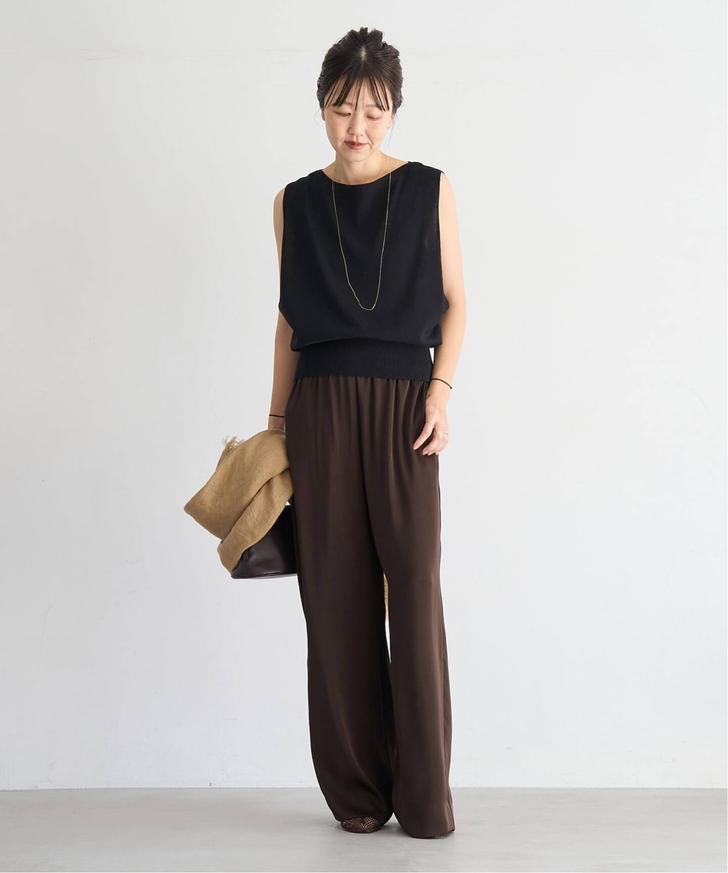 未使用品　plage サテン　ルーズ　パンツ　34 追加》dull satin relax パンツ（その他パンツ）｜Plage（プラージュ