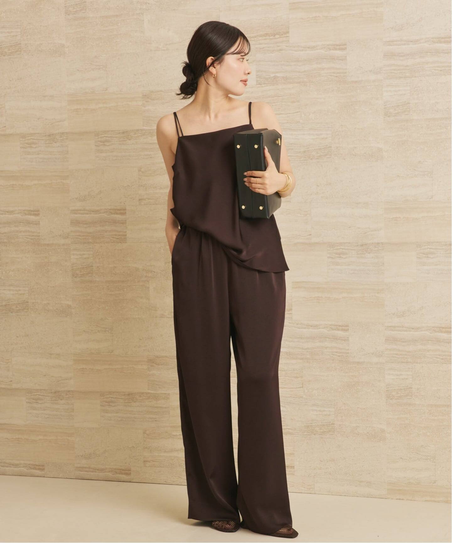 追加》dull satin relax パンツ（その他パンツ）｜Plage（プラージュ