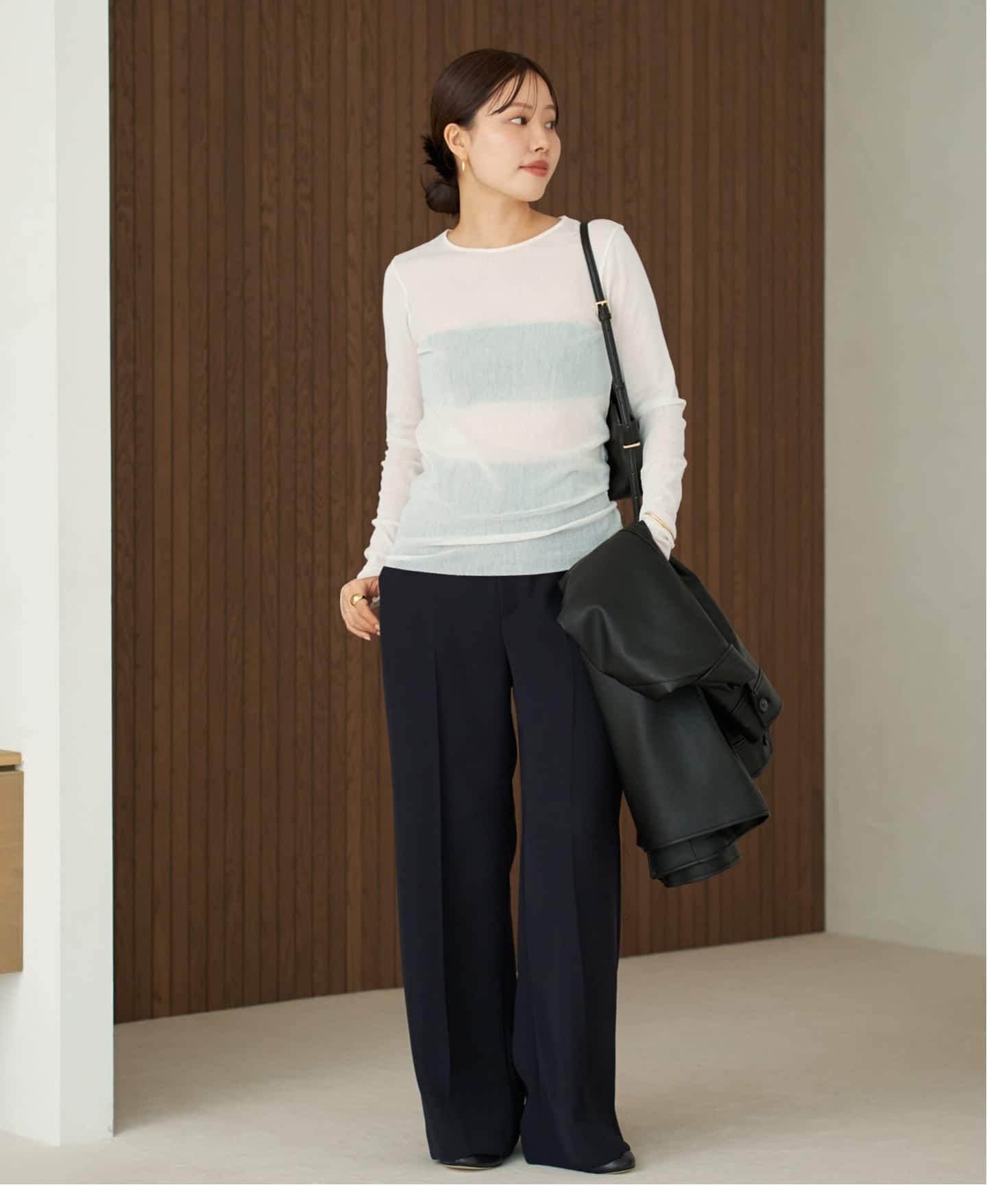 WEB限定追加》washable straight パンツ 6（スラックス）｜Plage