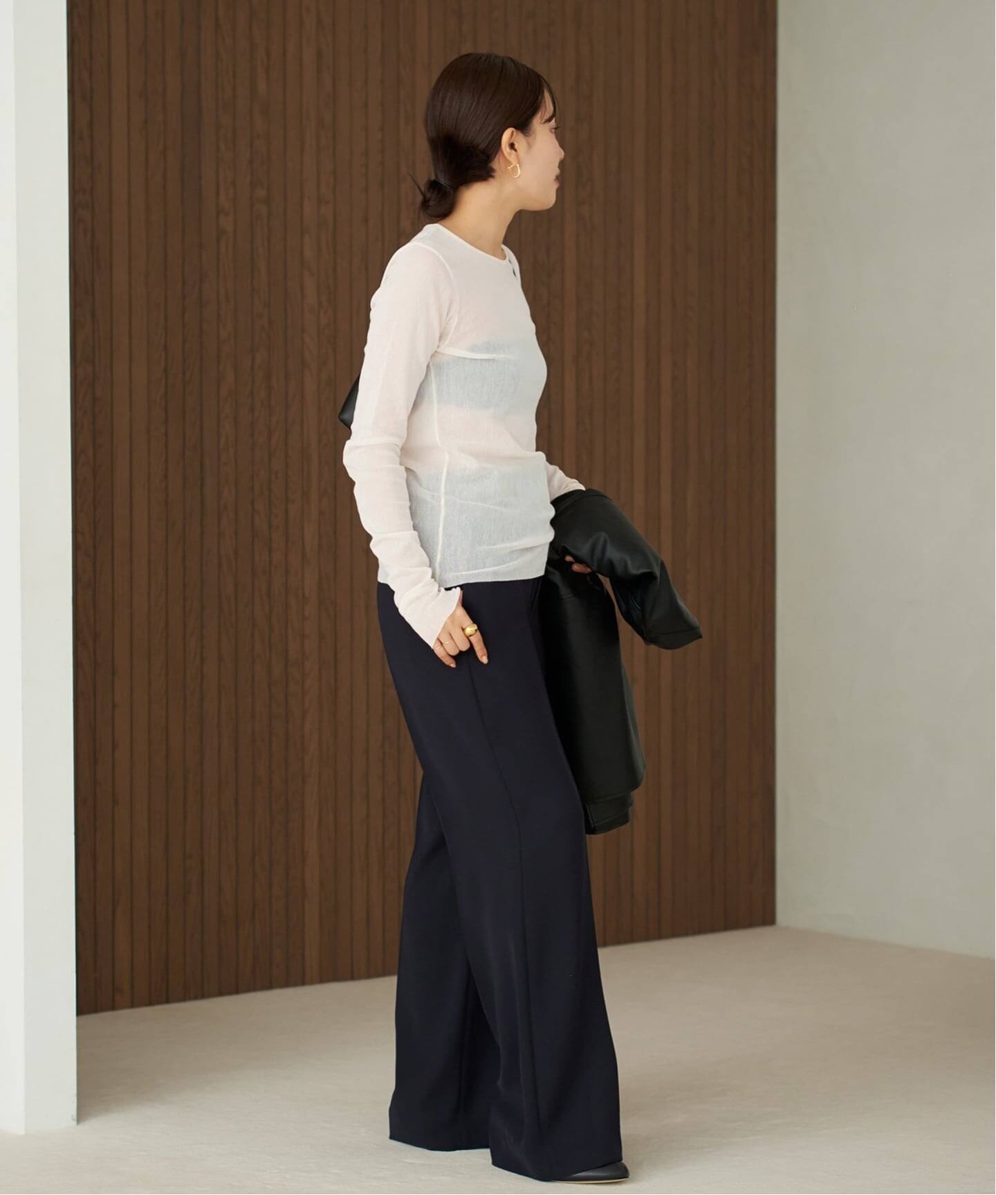 WEB限定追加》washable straight パンツ 6（スラックス）｜Plage