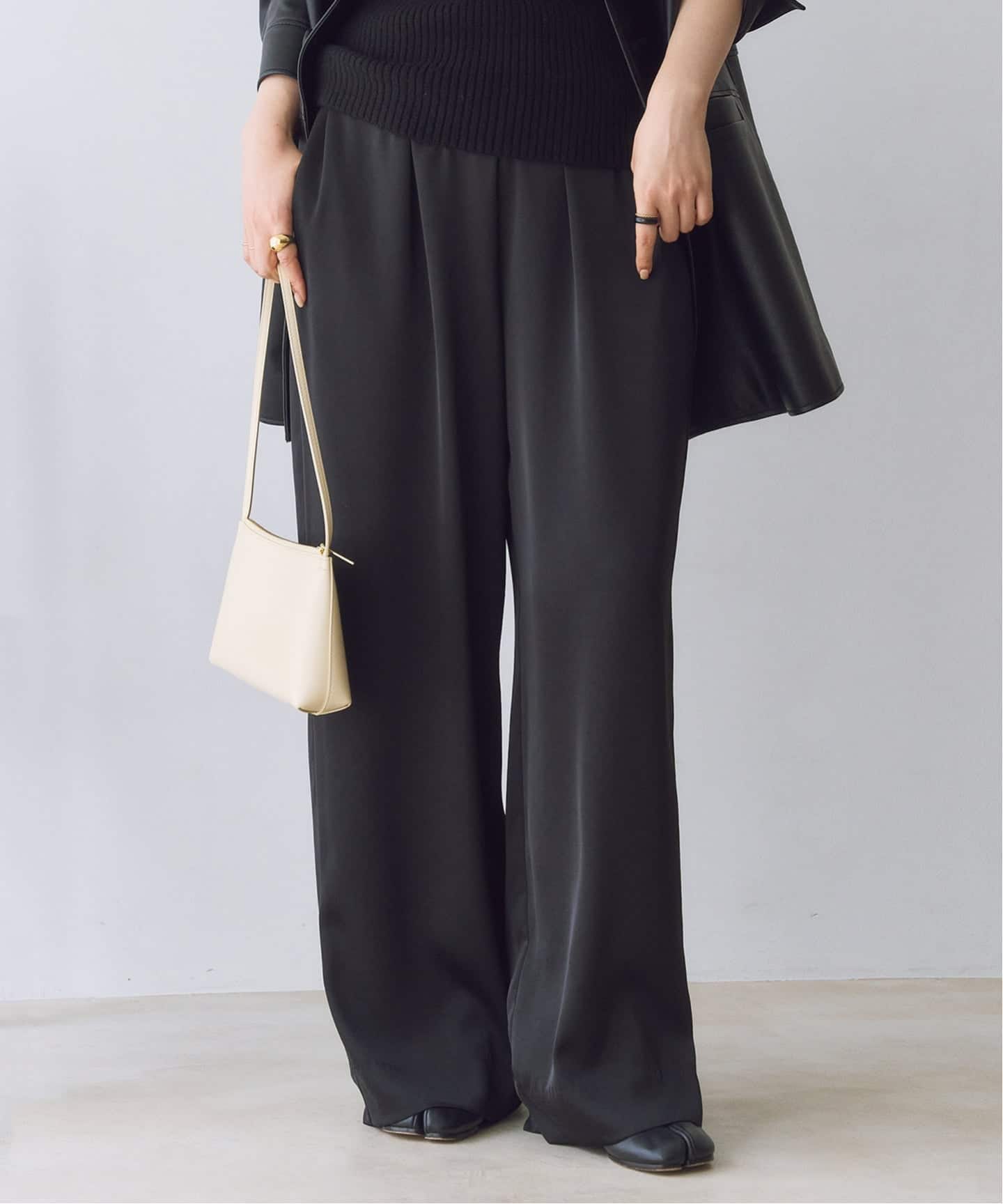 plage dull satin relax パンツ36 追加予約》dull satin relax パンツ 2（その他パンツ）｜Plage