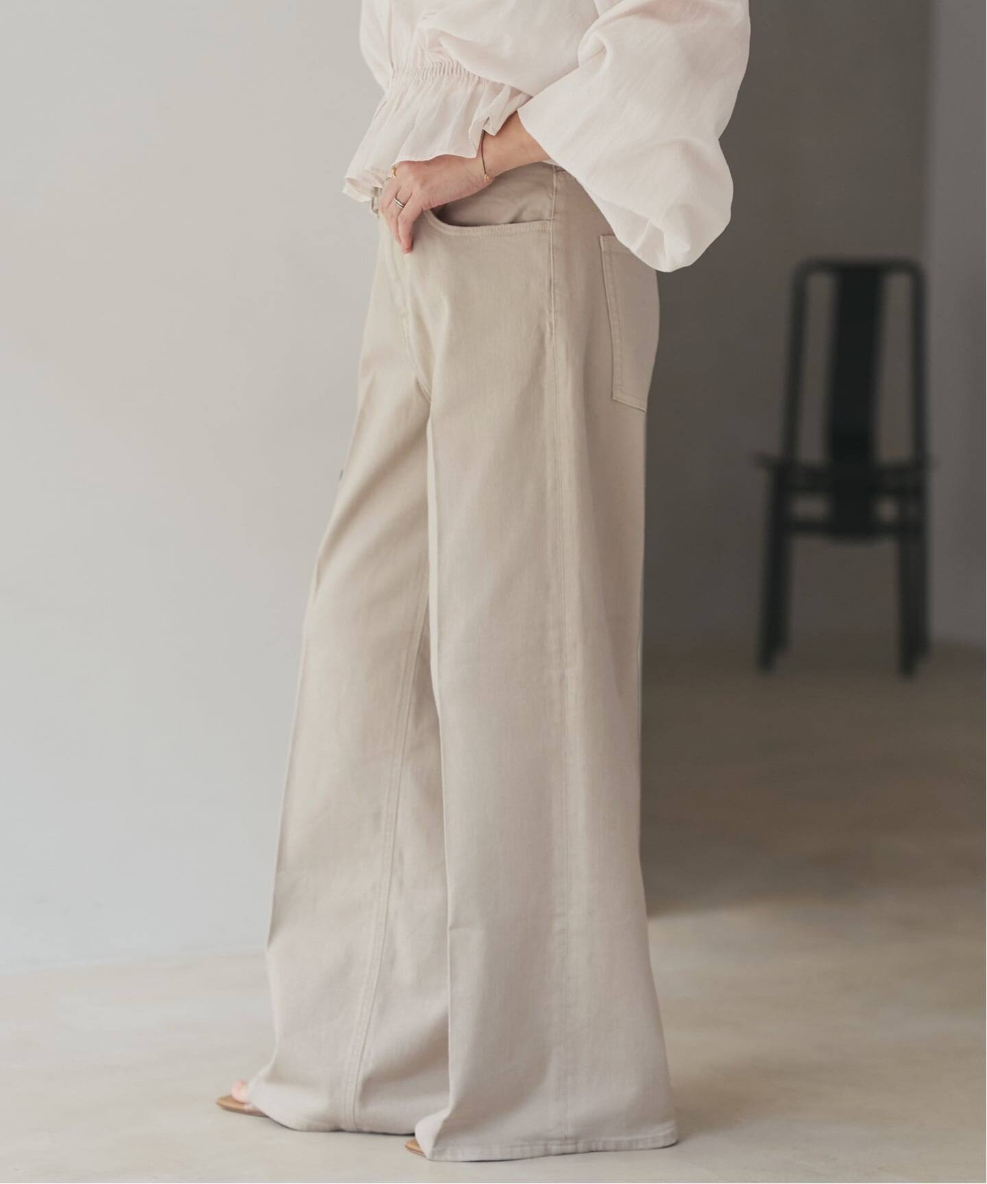 Healthy denim / ヘルシーデニム 別注 WIDE デニムパンツ(ベージュ Healthy denim / ヘルシーデニム 別注 WIDE デニムパンツ(ベージュ