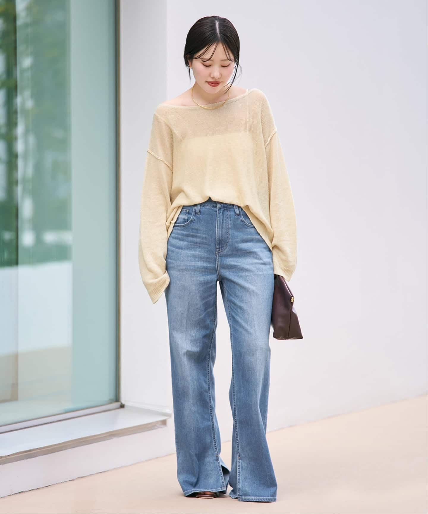値下げ未使用　プラージュHealthy denim/ヘルシーデニム　25 Healthy denim / ヘルシーデニム 別注 SLIT デニムパンツ（デニム