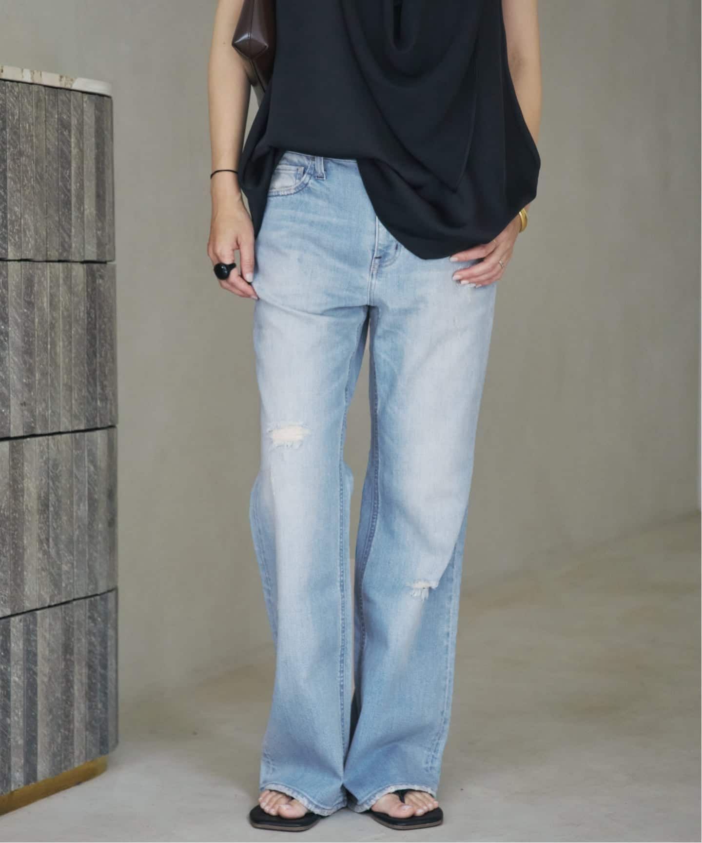 Healthy denim / ヘルシーデニム 別注 FLARE CRUSHED デニムパンツ