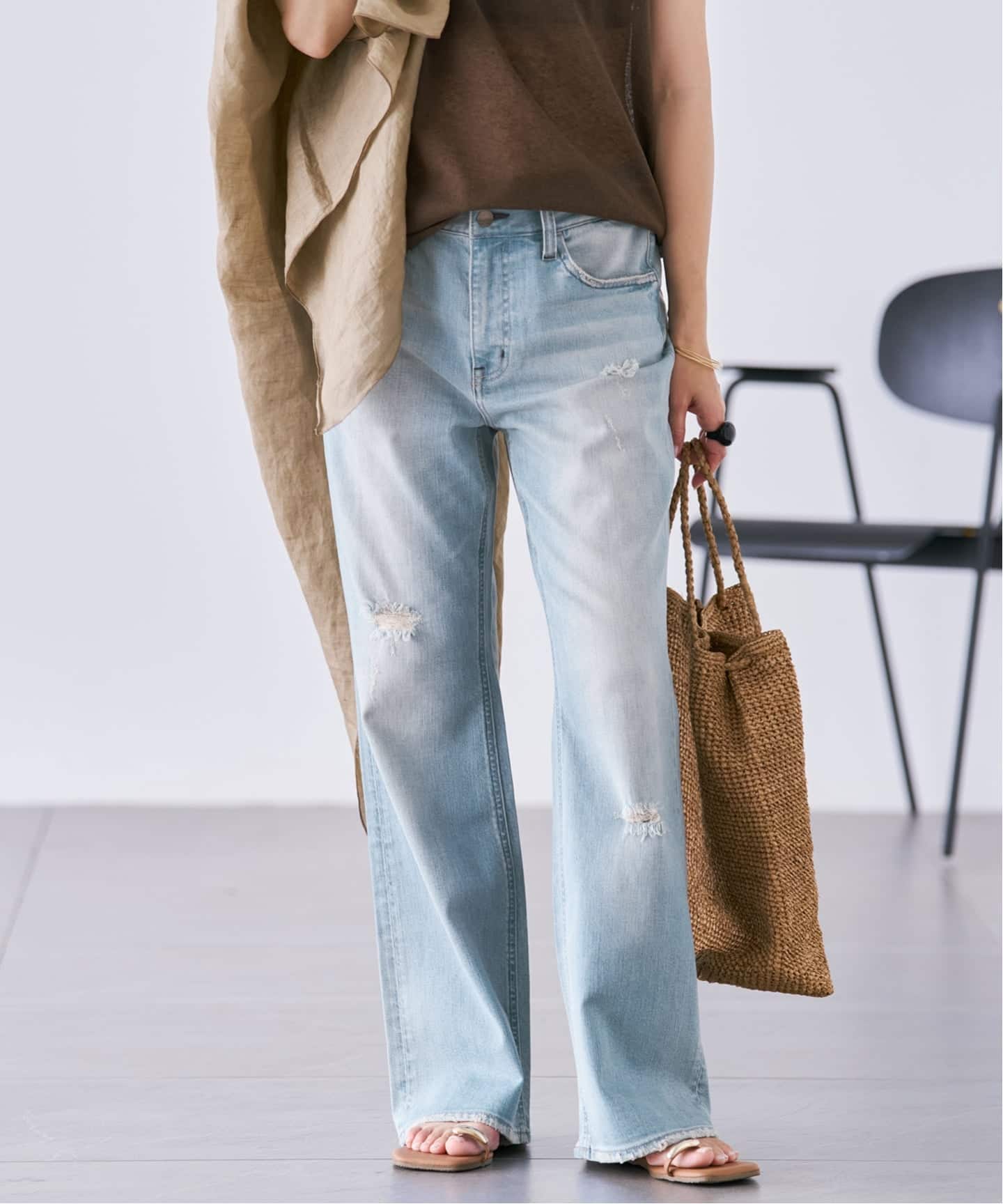 Healthy denim / ヘルシーデニム 別注 FLARE CRUSHED デニムパンツ