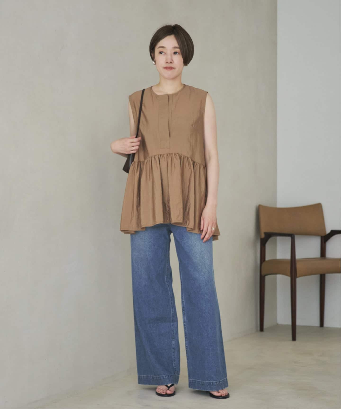 CLOTH ACROSS / クロスアクロス 別注 BACK BELT デニムパンツ（デニム