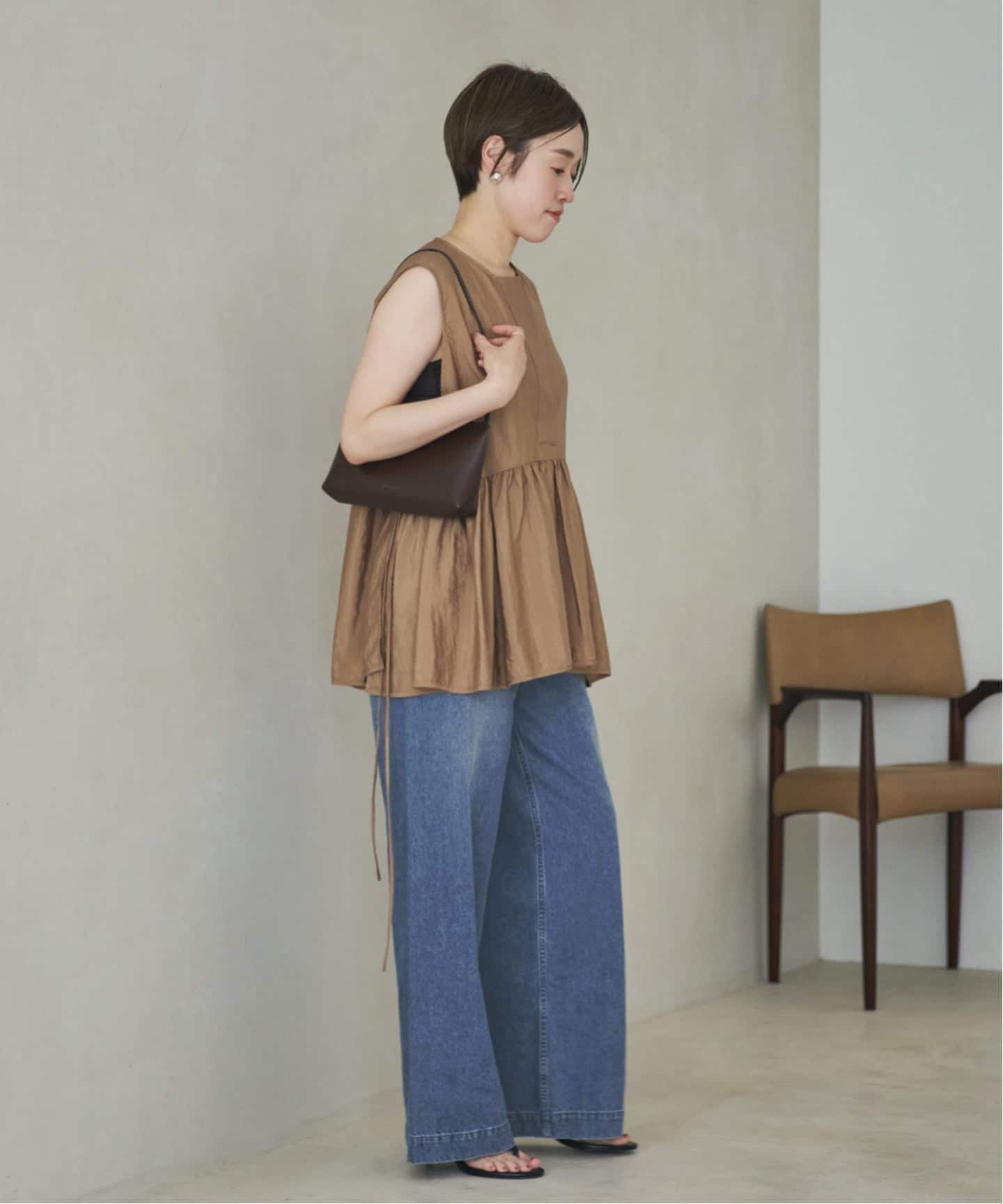 CLOTH ACROSS / クロスアクロス 別注 BACK BELT デニムパンツ（デニム