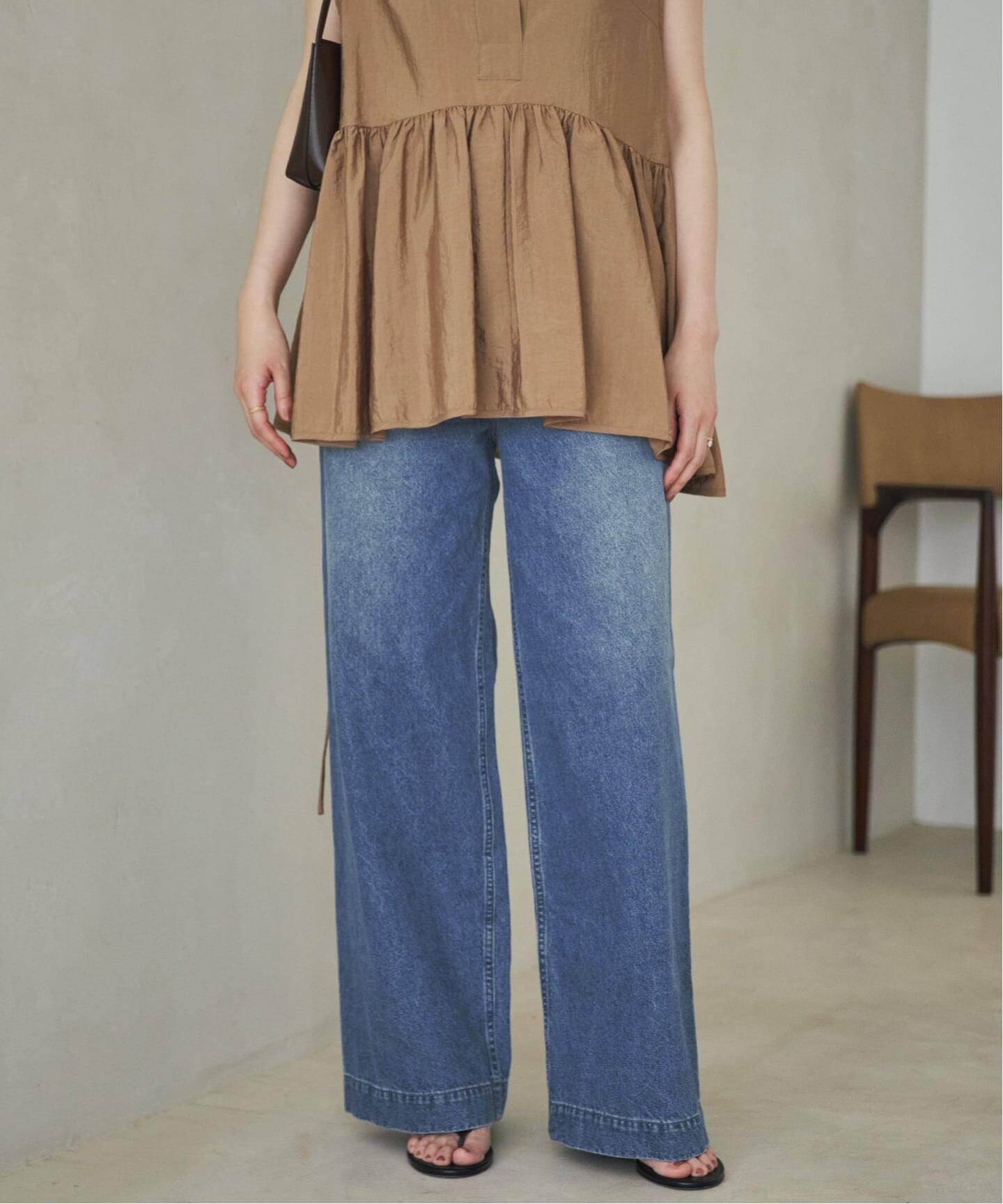 CLOTH ACROSS / クロスアクロス 別注 BACK BELT デニムパンツ（デニム