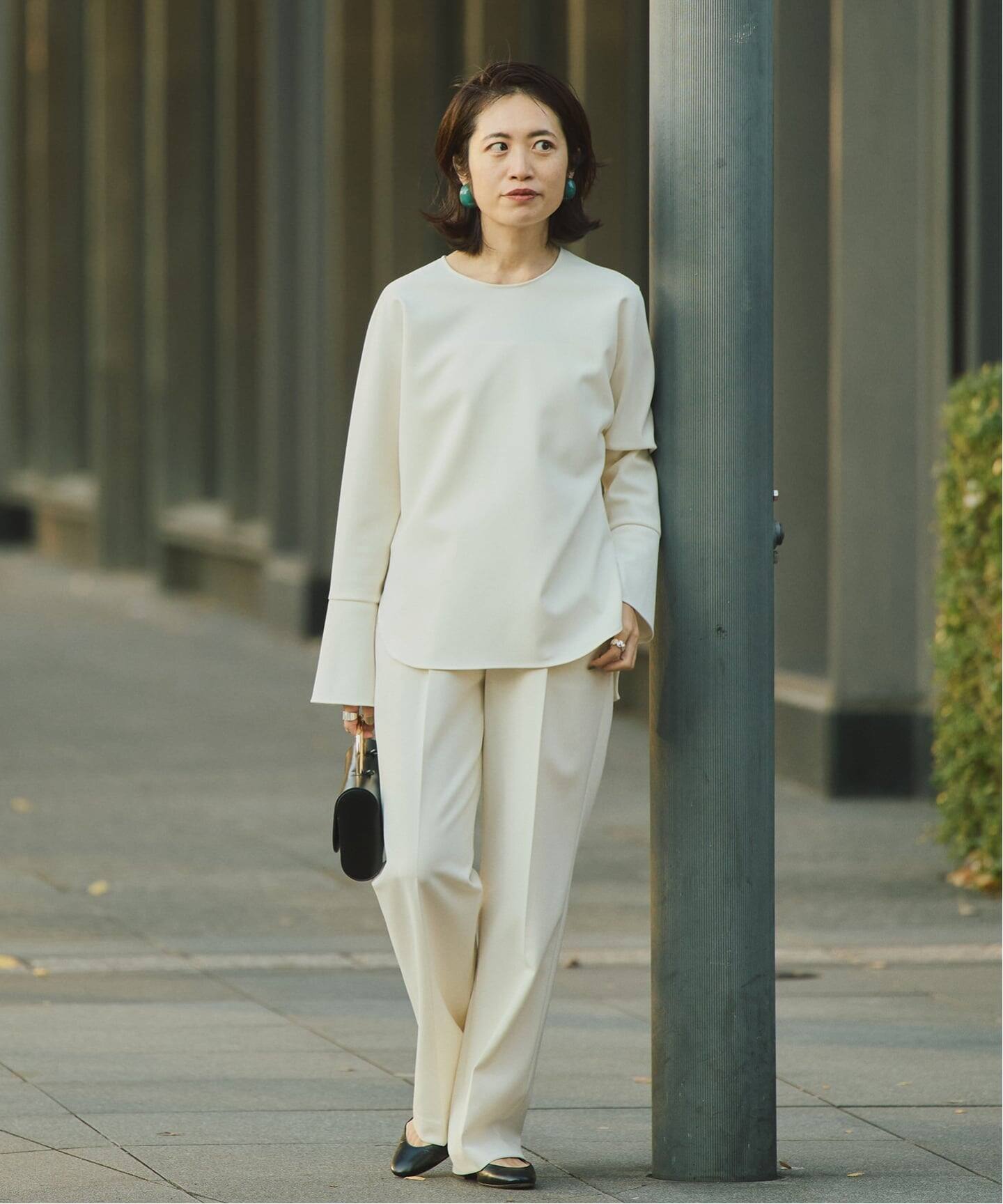 追加3予約》ダブルクロスストレッチパンツ（スラックス）｜VERMEIL par