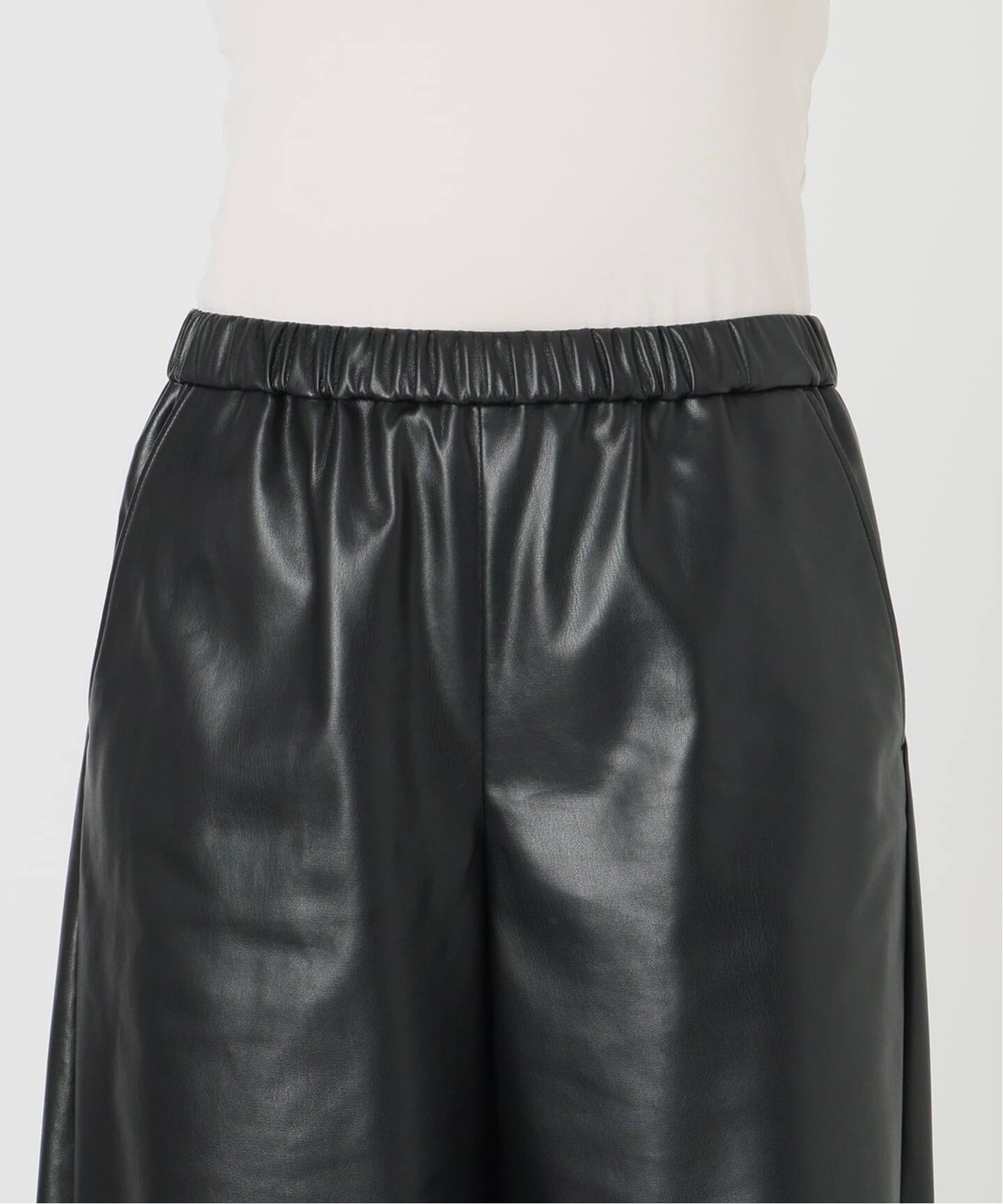 予約》Faux Leather イージーショーツ（ショート・ハーフパンツ