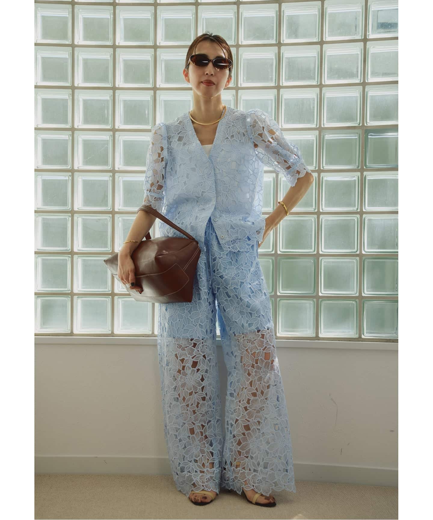 VERMEIL par iena 今季 新品 カットワークレースイージーパンツ Cutwork Lace イージーパンツ（その他パンツ）｜VERMEIL par iena