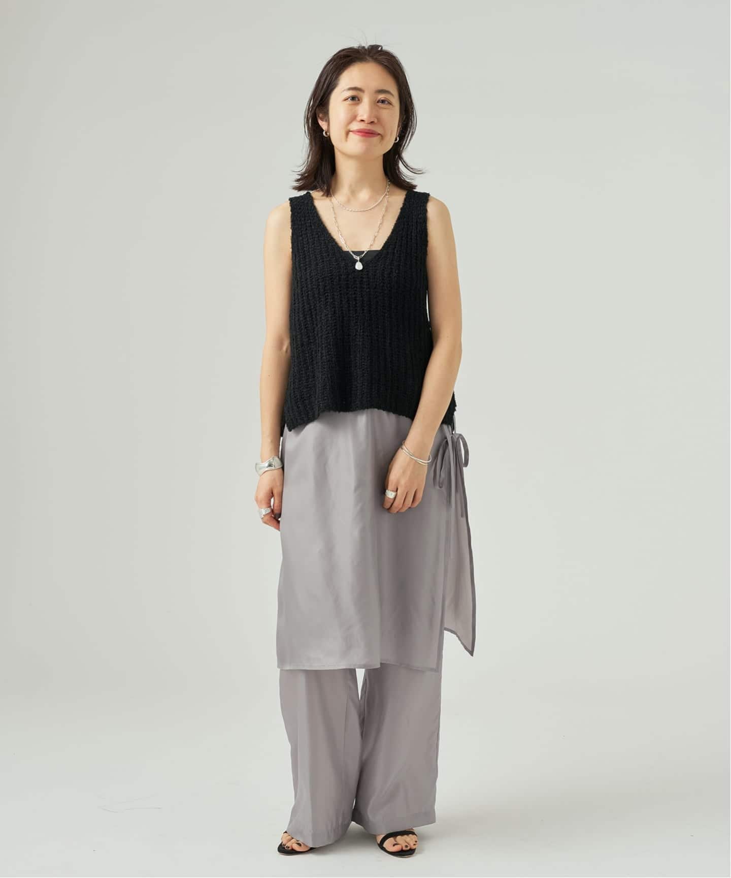 INSCRIRE アンスクリア Cupro Layered パンツ I26SS-PT186（その他