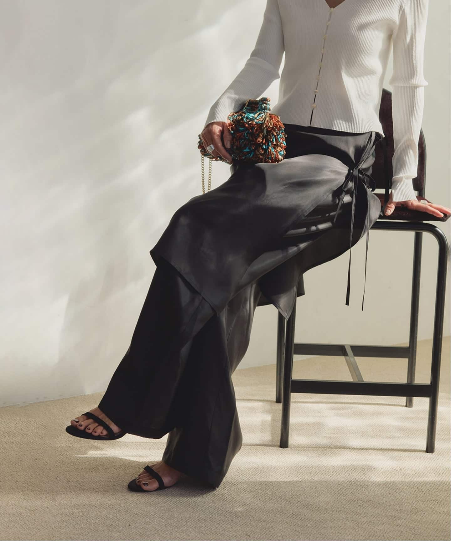 INSCRIRE アンスクリア Cupro Layered パンツ I26SS-PT186（その他
