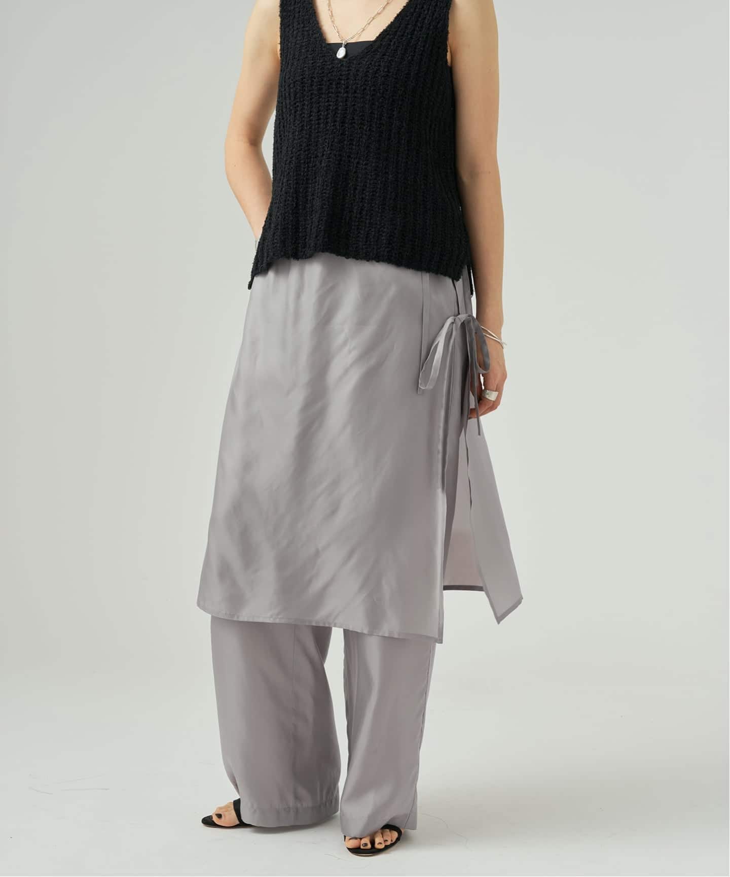 INSCRIRE アンスクリア Cupro Layered パンツ I26SS-PT186（その他