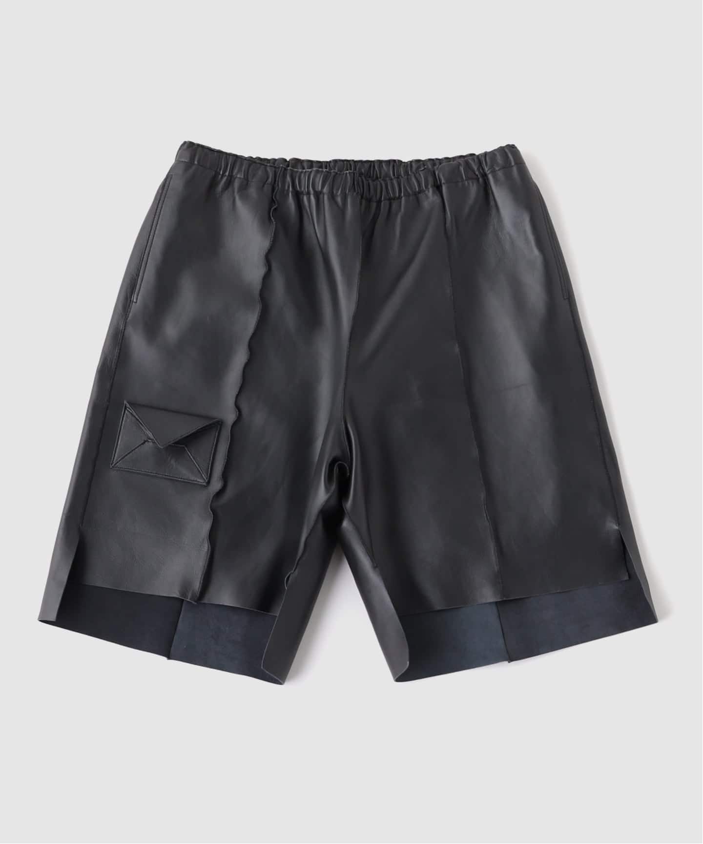 CLASS / クラス】LAMBSKIN MAIL PANTS：ラムレザー ショートパンツ
