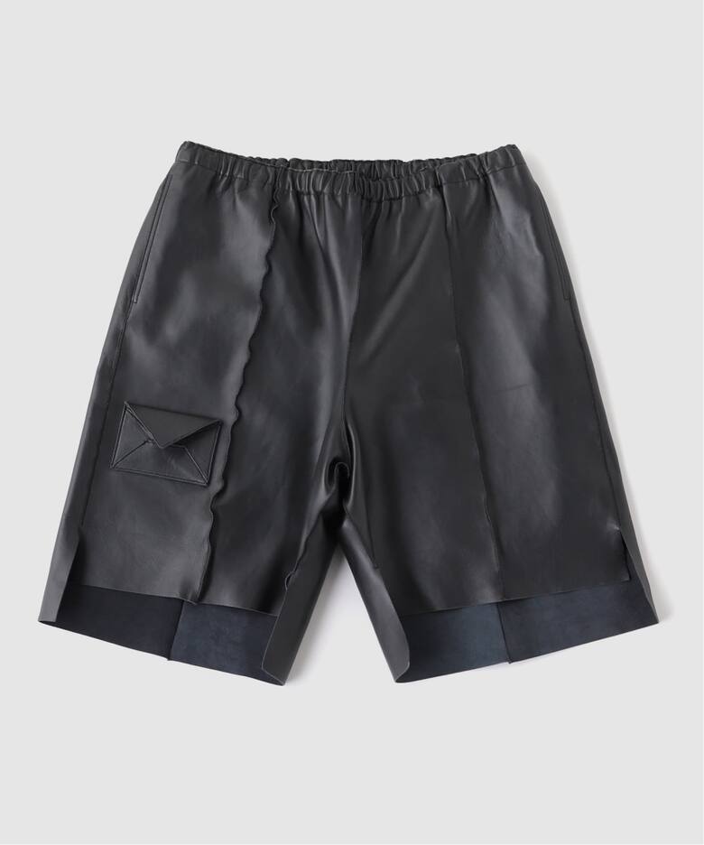 CLASS / クラス】LAMBSKIN MAIL PANTS：ラムレザー ショートパンツ 