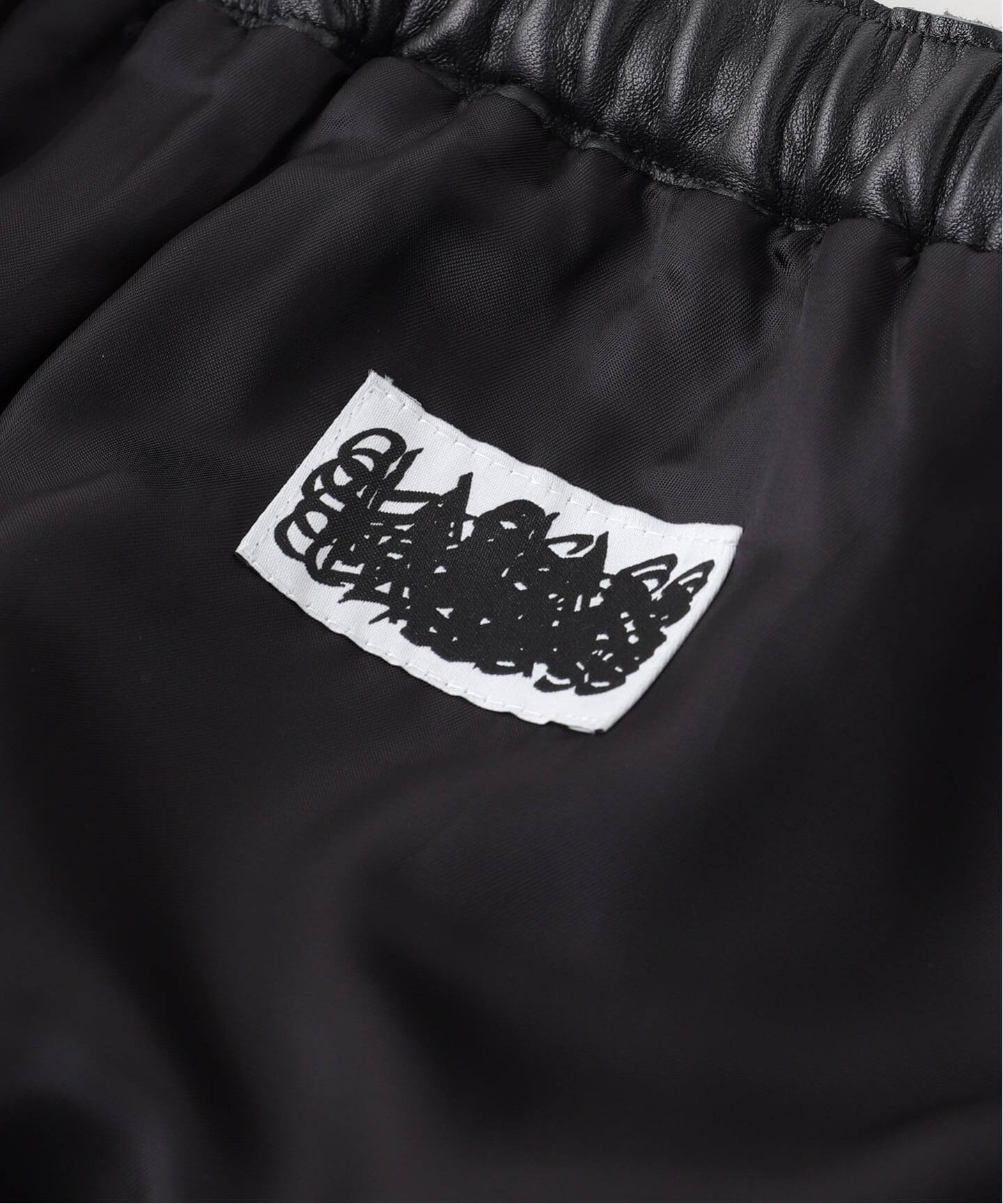 CLASS / クラス】LAMBSKIN MAIL PANTS：ラムレザー ショートパンツ