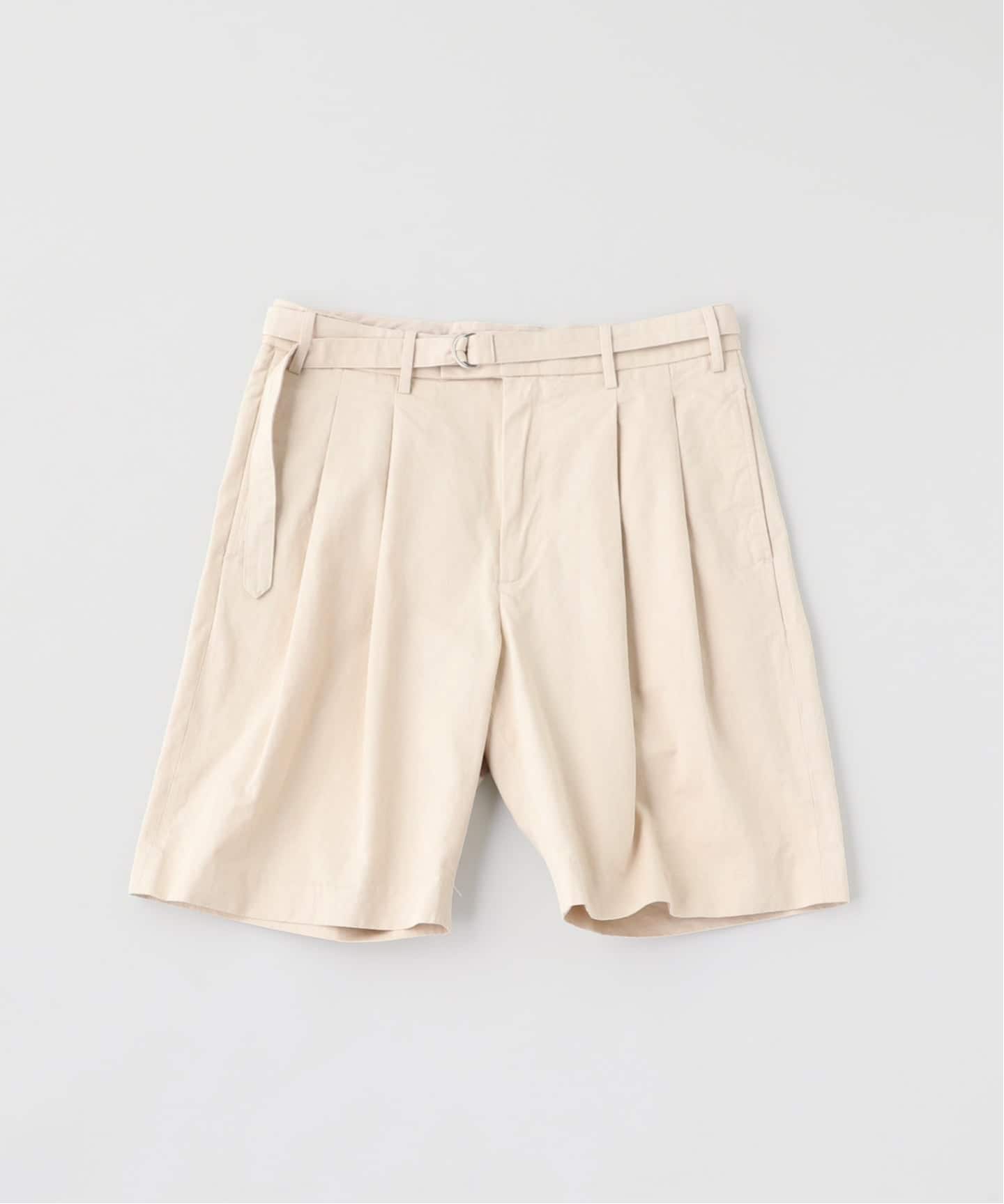 TWILL BELTED 2プリーツ ショーツ（ショート・ハーフパンツ）｜EDIFICE