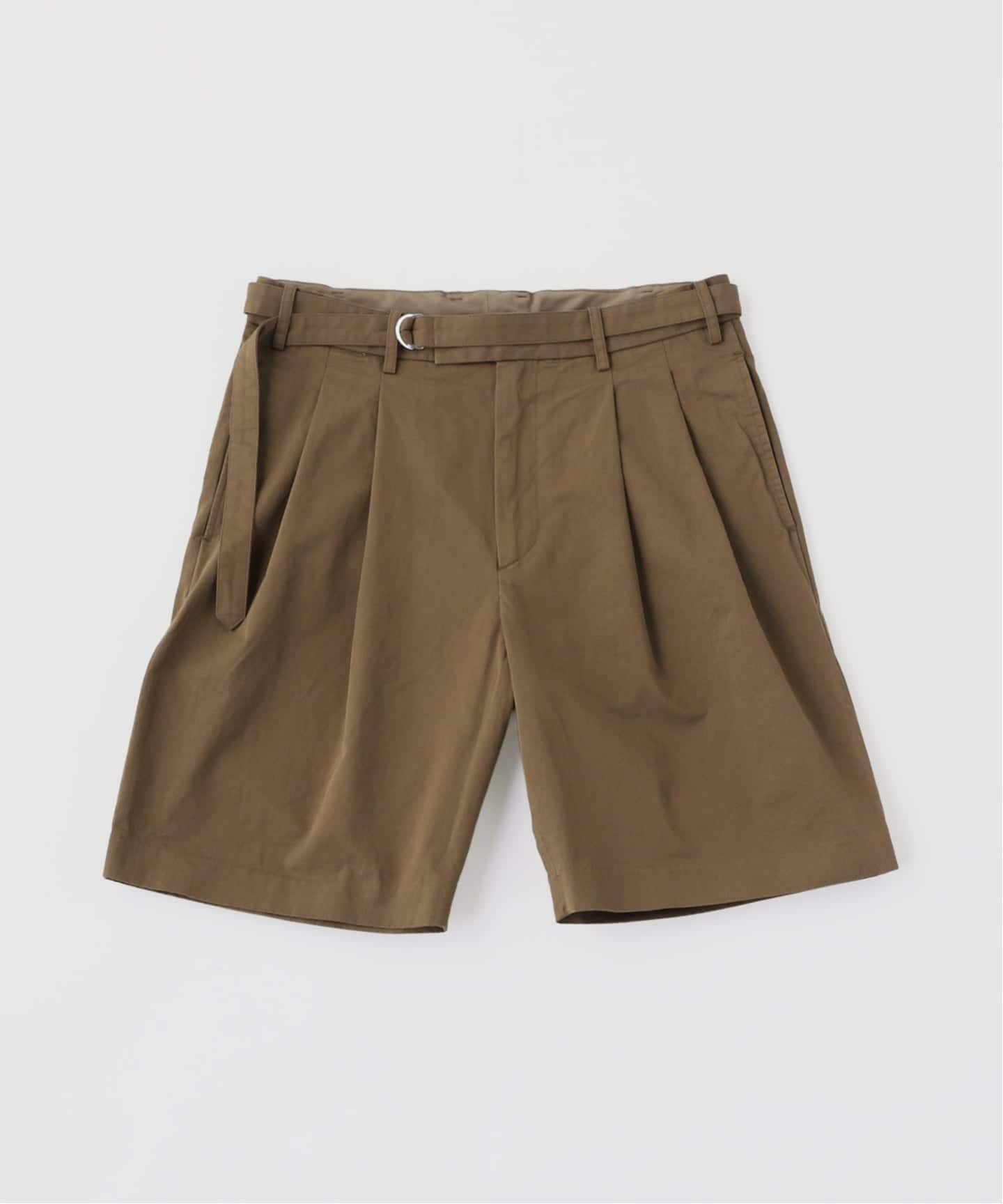 TWILL BELTED 2プリーツ ショーツ（ショート・ハーフパンツ）｜EDIFICE