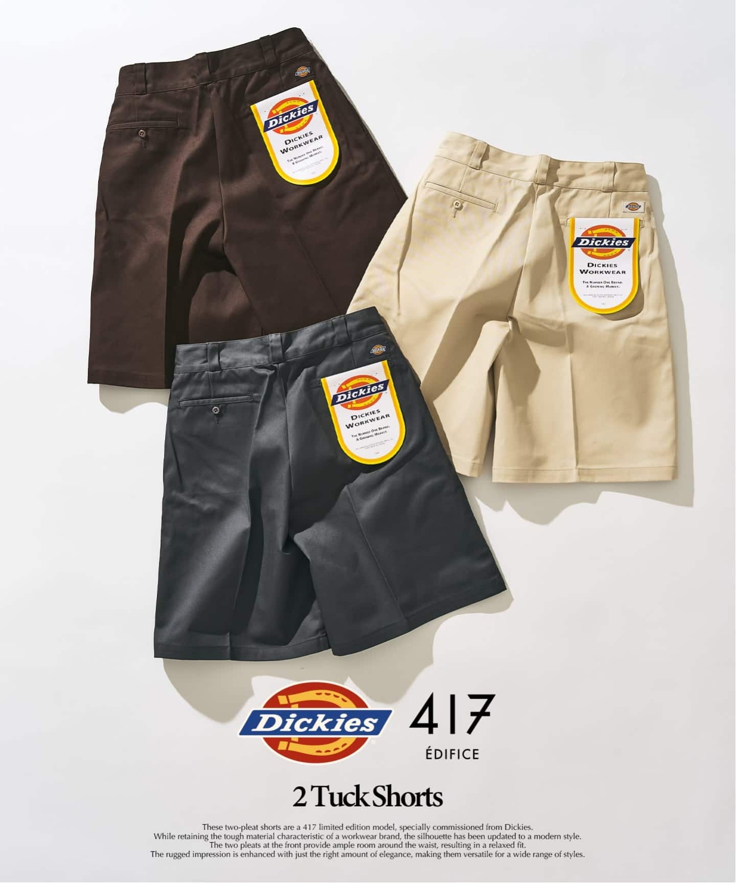 Dickies 417別注 2タックショーツ（ショート・ハーフパンツ）｜417