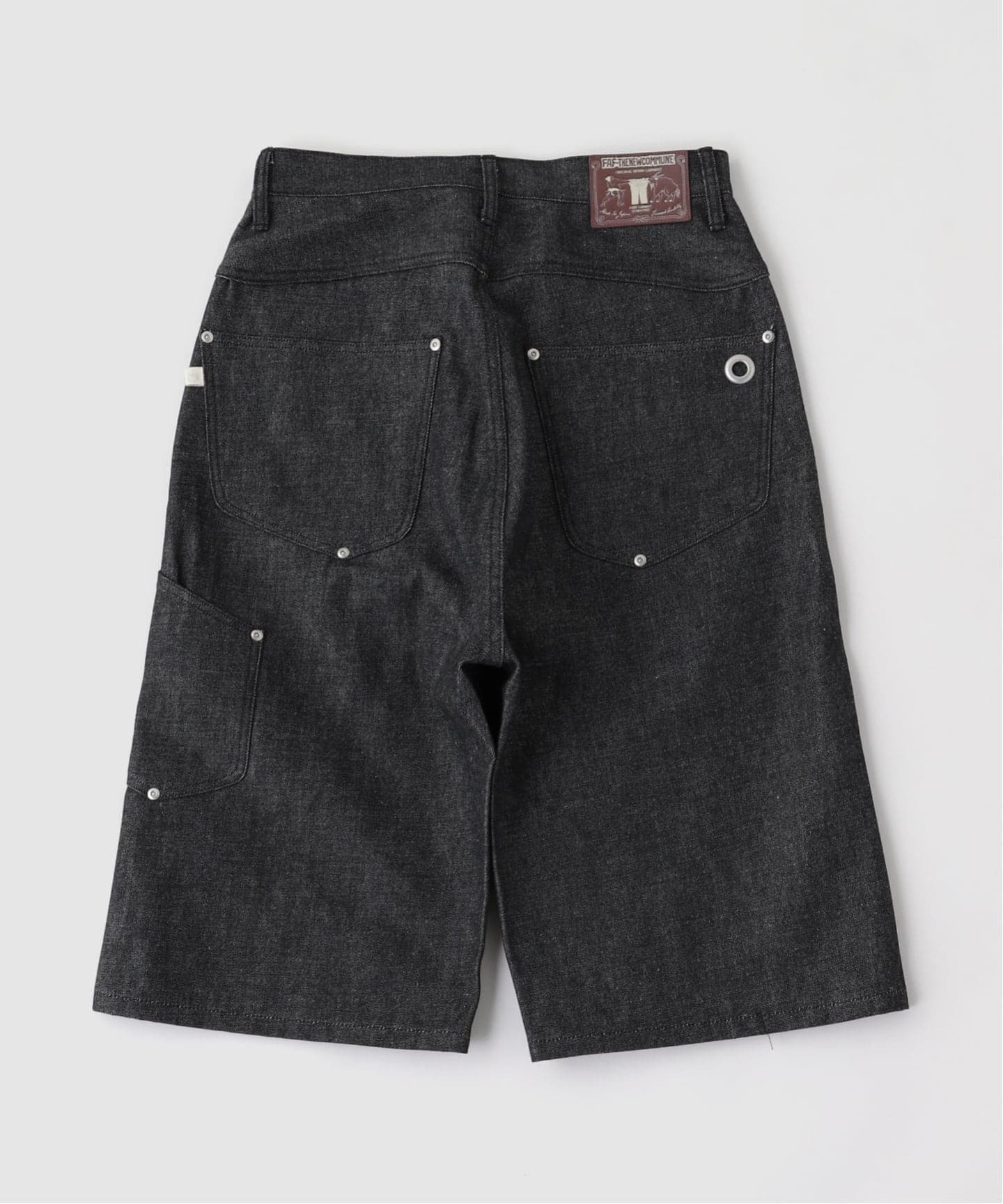FAF (FAKE AS FLOWERS) / NEWCOMMUNE BAGGY DENIM SHORTS RIGID