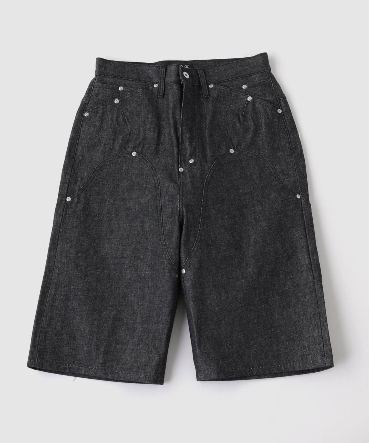 FAF (FAKE AS FLOWERS) / NEWCOMMUNE BAGGY DENIM SHORTS RIGID