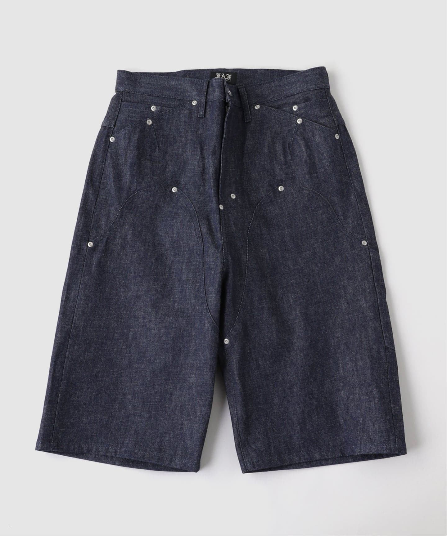 FAF (FAKE AS FLOWERS) / NEWCOMMUNE BAGGY DENIM SHORTS RIGID