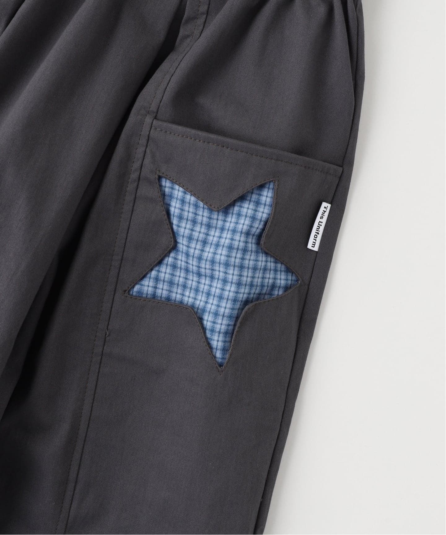 This Uniform / ディス ユニフォーム CHARCOAL STAR SHORTS（ショート