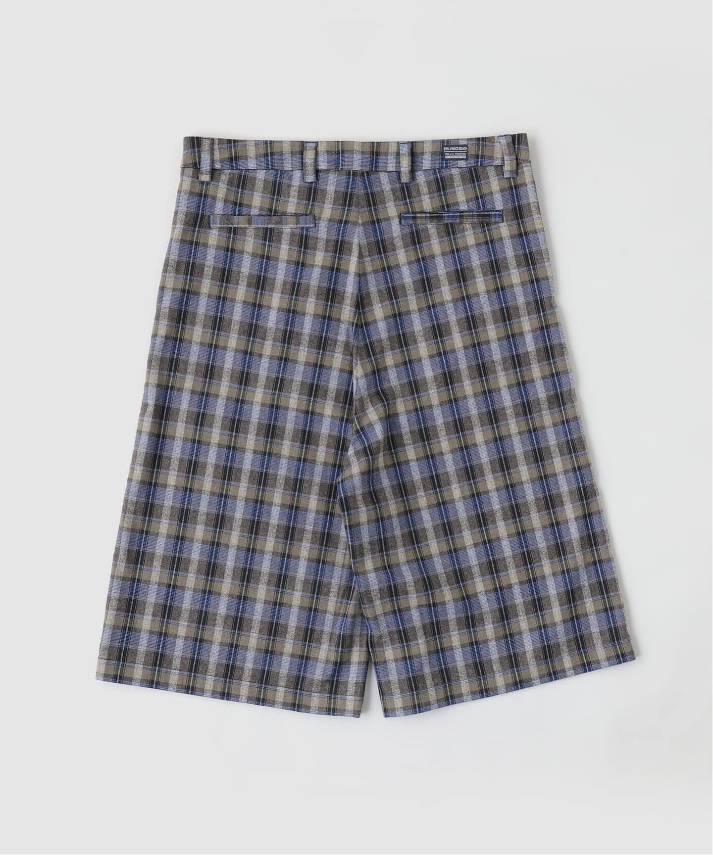 ERL / イーアールエル UNISEX CHECK SHORTS WOVEN（ショート・ハーフ