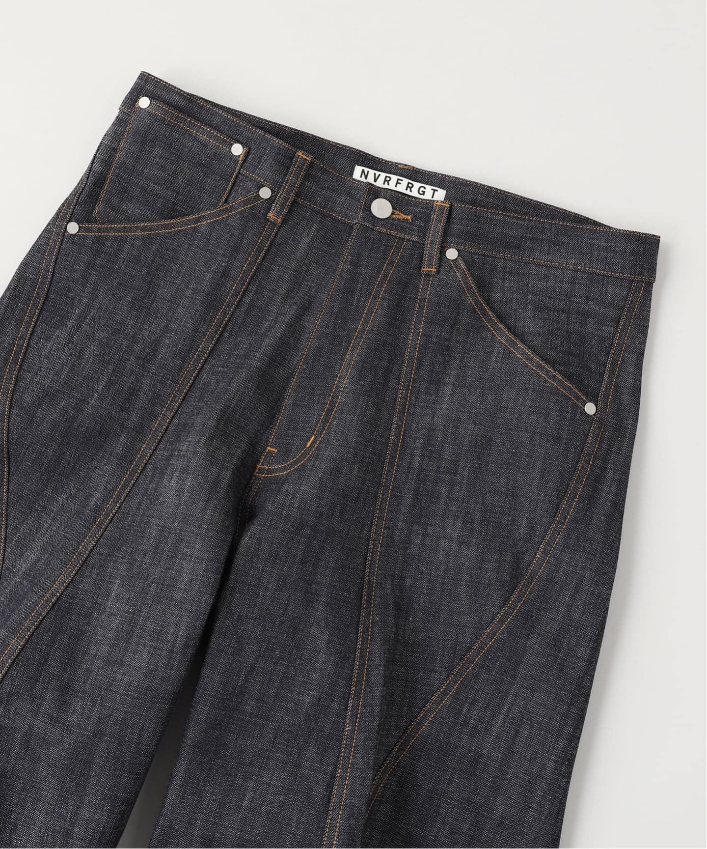 NVRFRGT / ネヴァーフォーゲット 3D TWISTED JORTS/RAW INDIGO