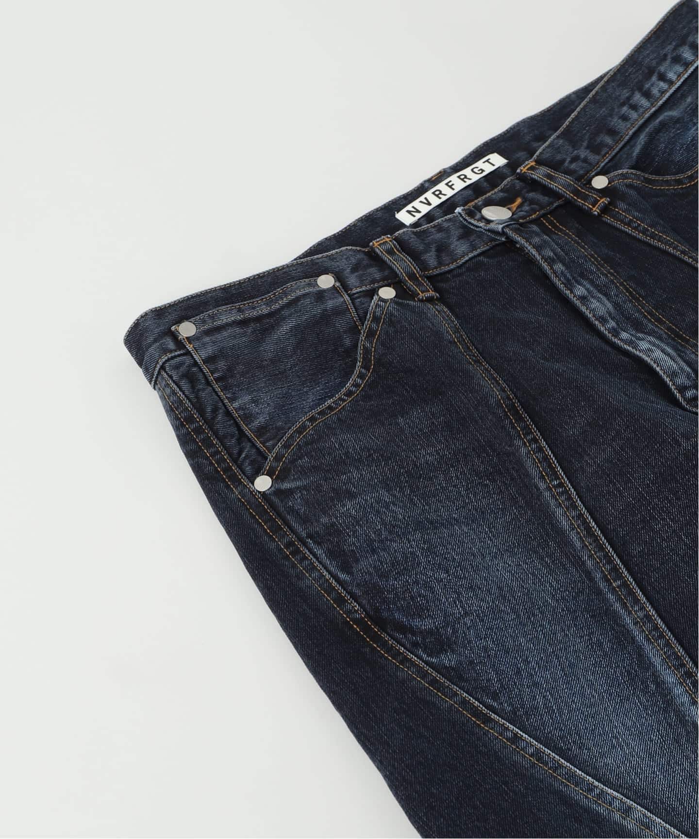 NVRFRGT / ネヴァーフォーゲット 3D TWISTED JORTS/DARK FADED INDI