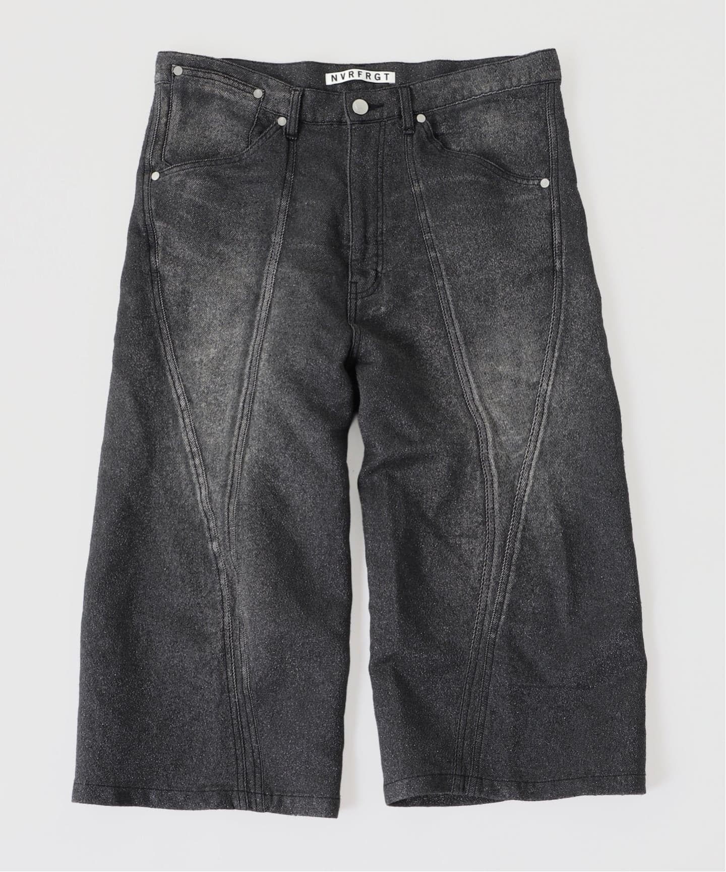 NVRFRGT / ネヴァーフォーゲット GLITTER TWILL 3D TWISTED JORTS