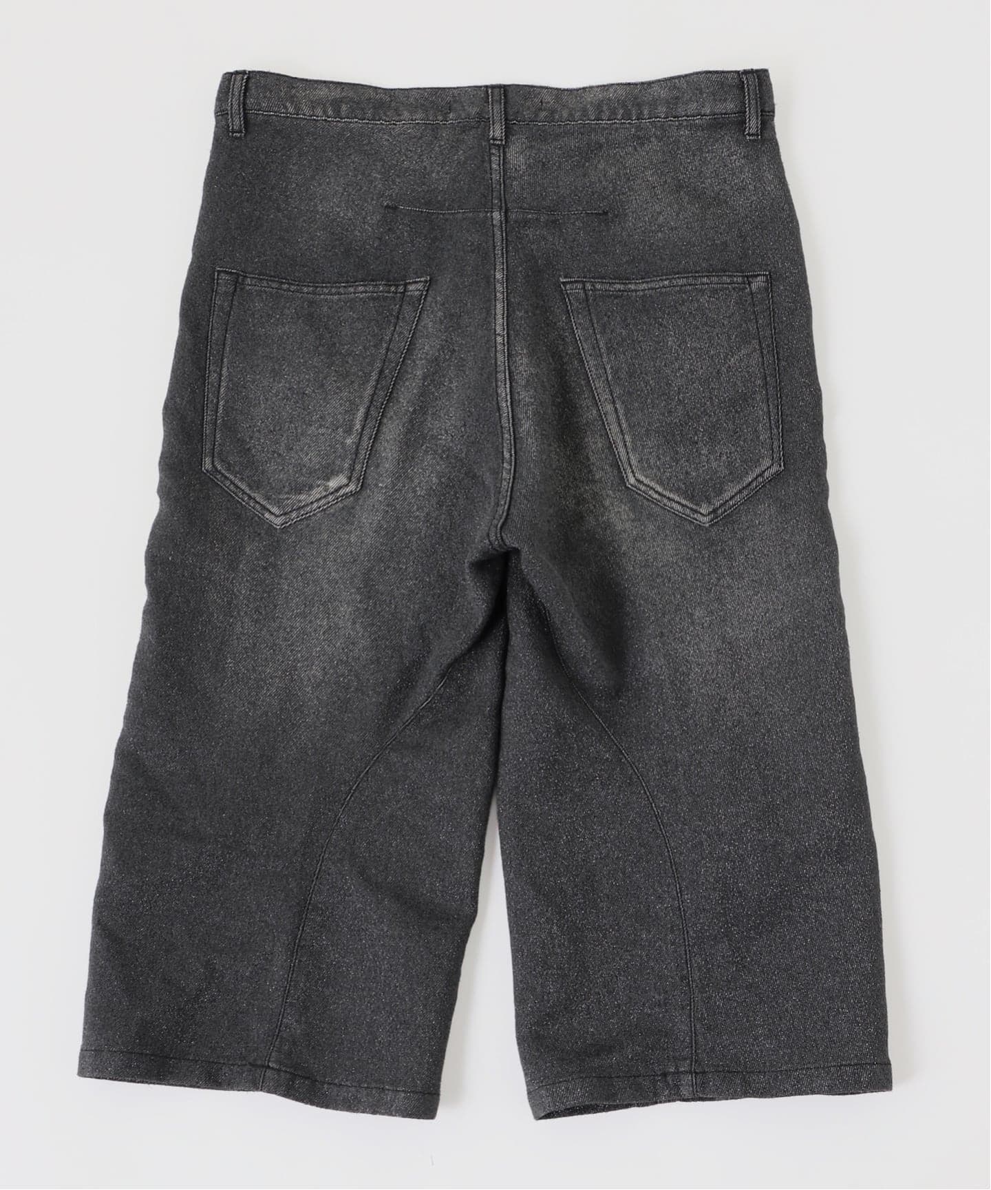 NVRFRGT / ネヴァーフォーゲット GLITTER TWILL 3D TWISTED JORTS