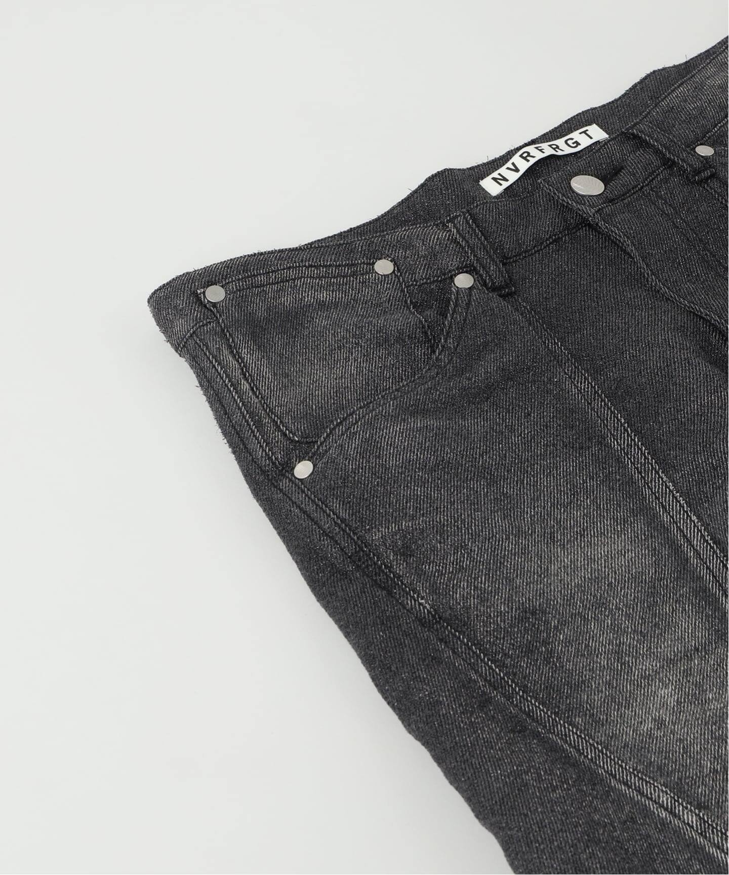 NVRFRGT / ネヴァーフォーゲット GLITTER TWILL 3D TWISTED JORTS