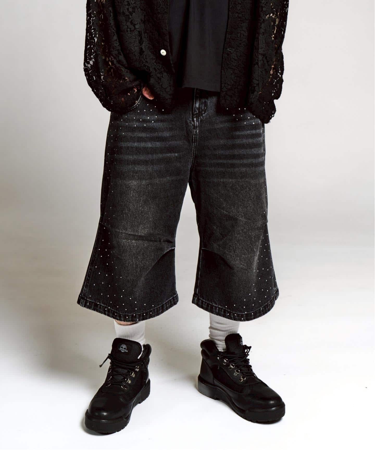 ラインストーン デニムショーツ / J Rhine Stone Denim Shorts