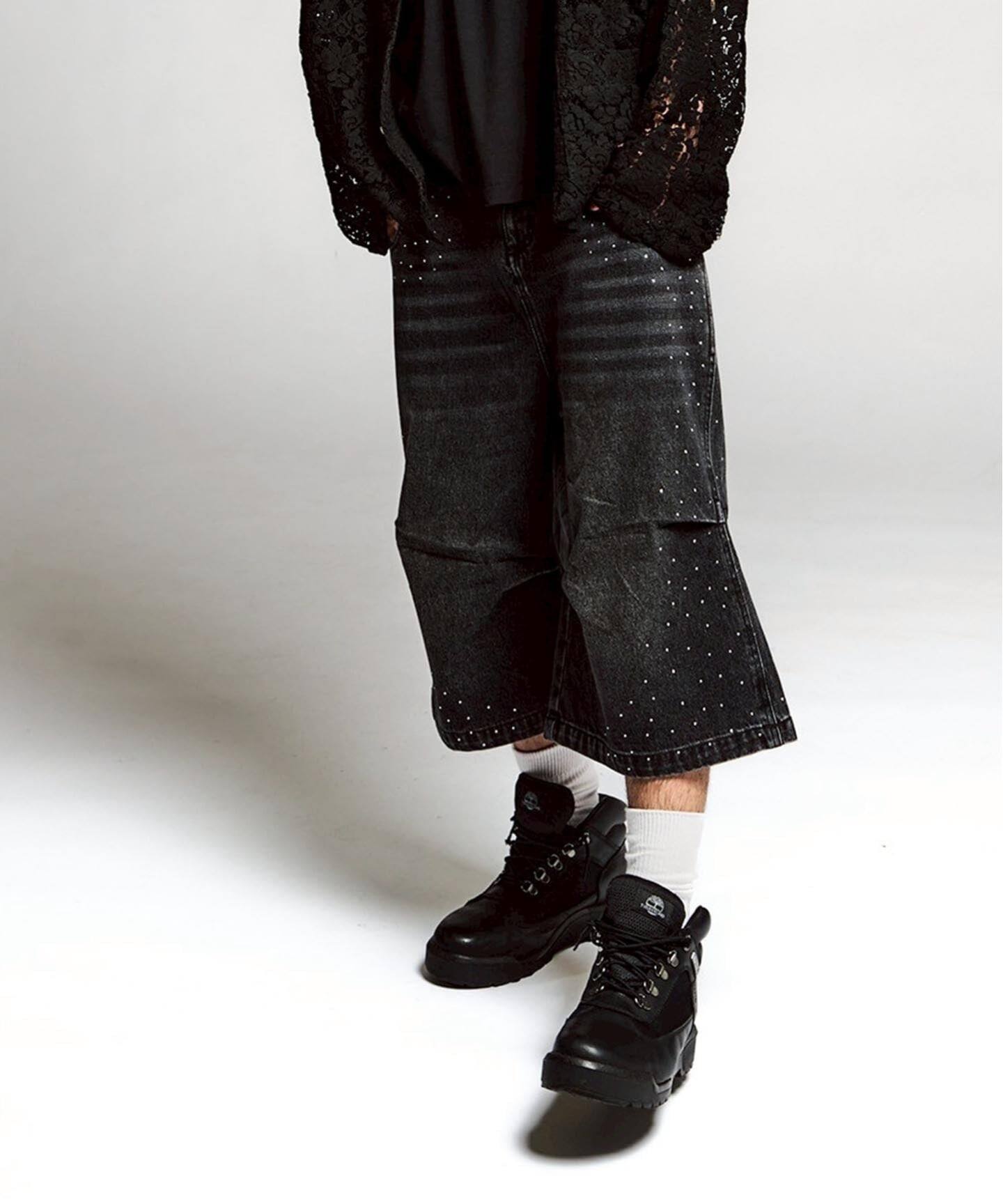 STONE デニムショーツ ラインストーン デニムショーツ / J Rhine Stone Denim Shorts