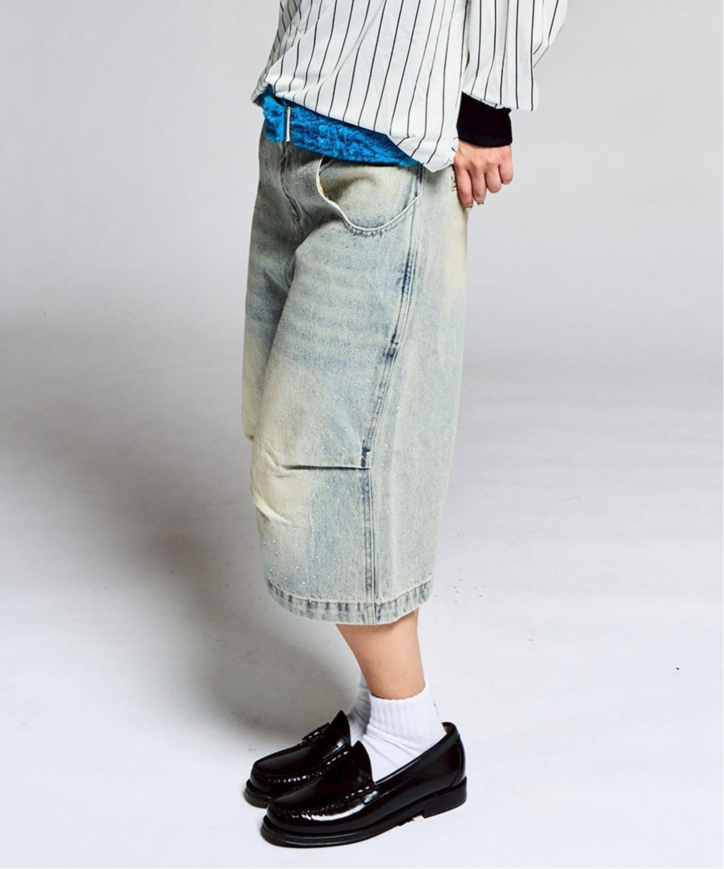 ラインストーン デニムショーツ / J Rhine Stone Denim Shorts